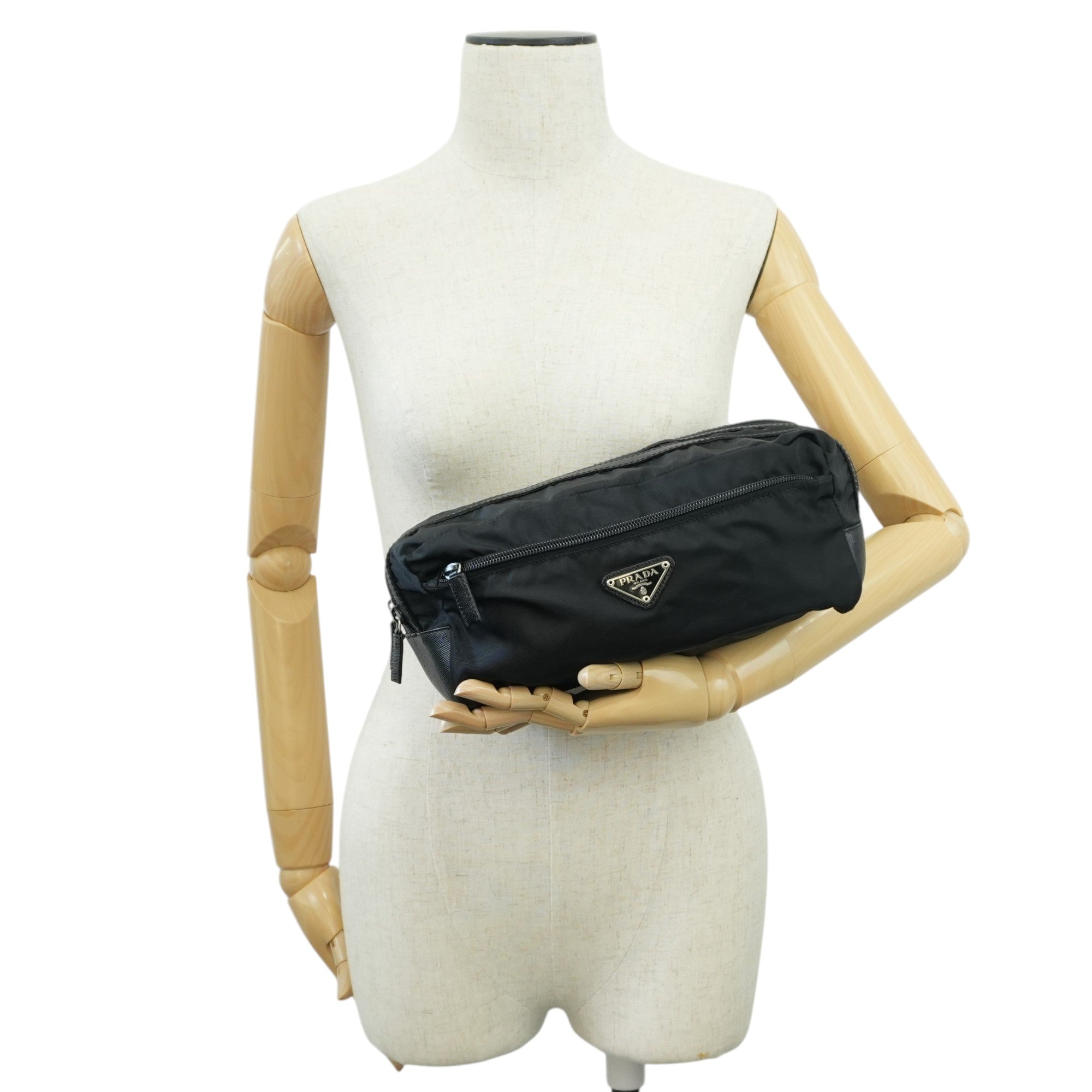 Pre-owned Prada Clutch Bag Nylon Black