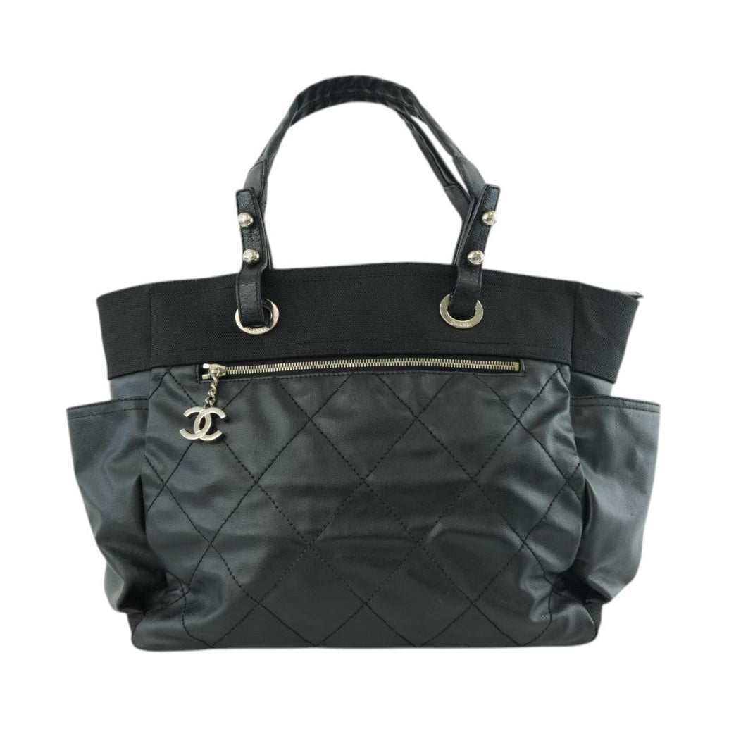 Chanel Paris Biatriz GM Tote Bag Black Used