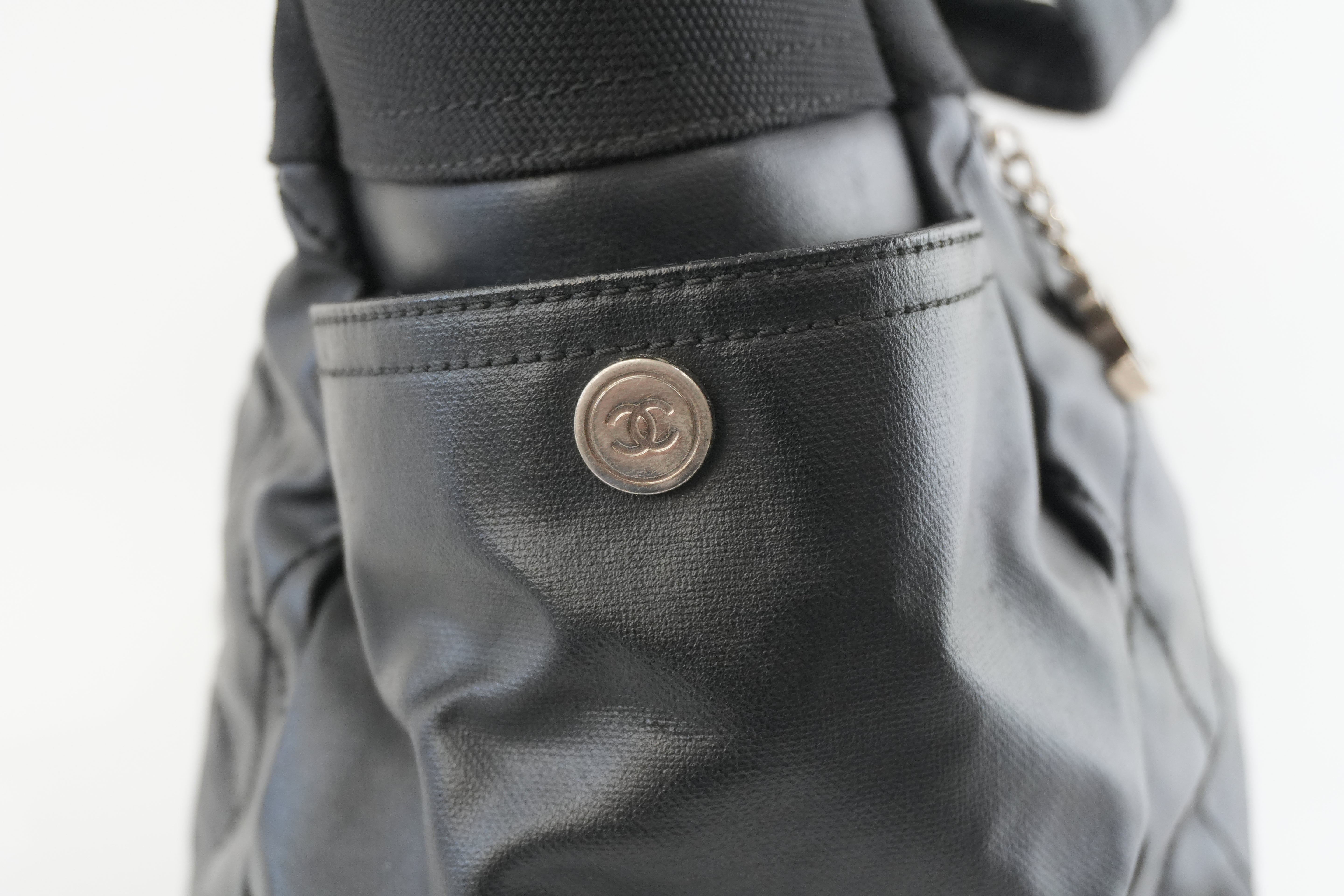 Chanel Paris Biatriz GM Tote Bag Black Used