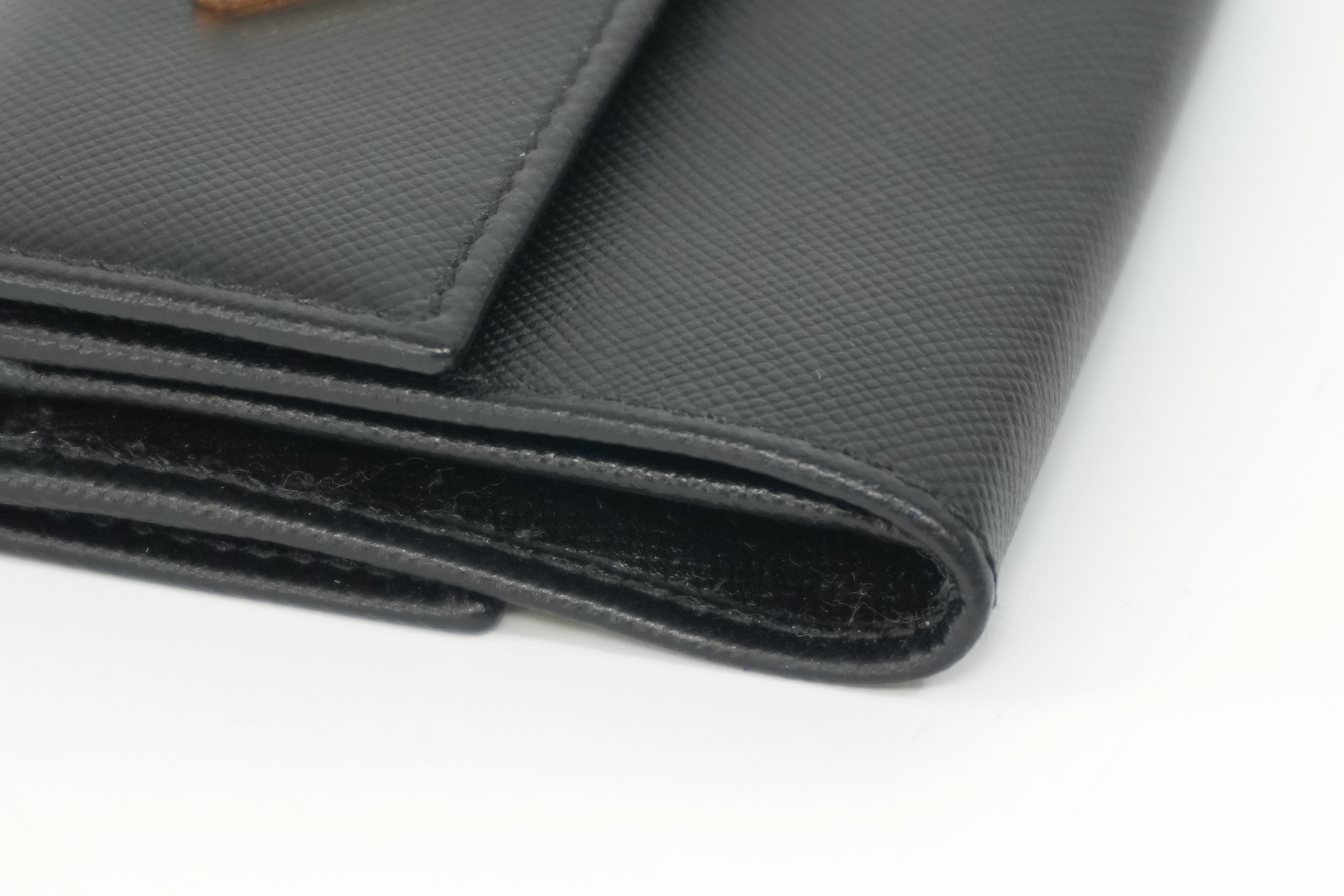 Pre-owned Prada Leather Coin Case Black