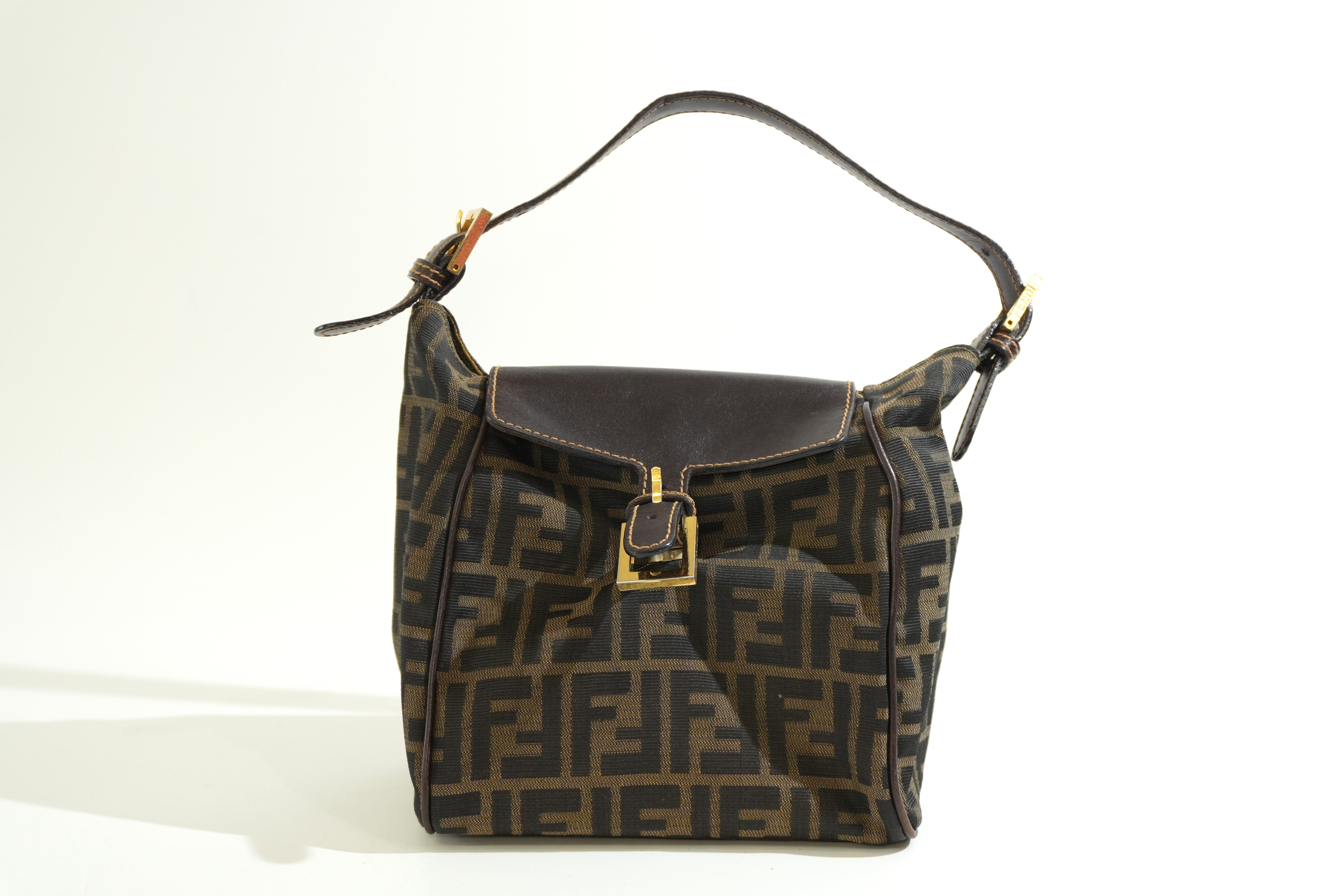 Pre-owned Fendi Zucca Handbag Brown
