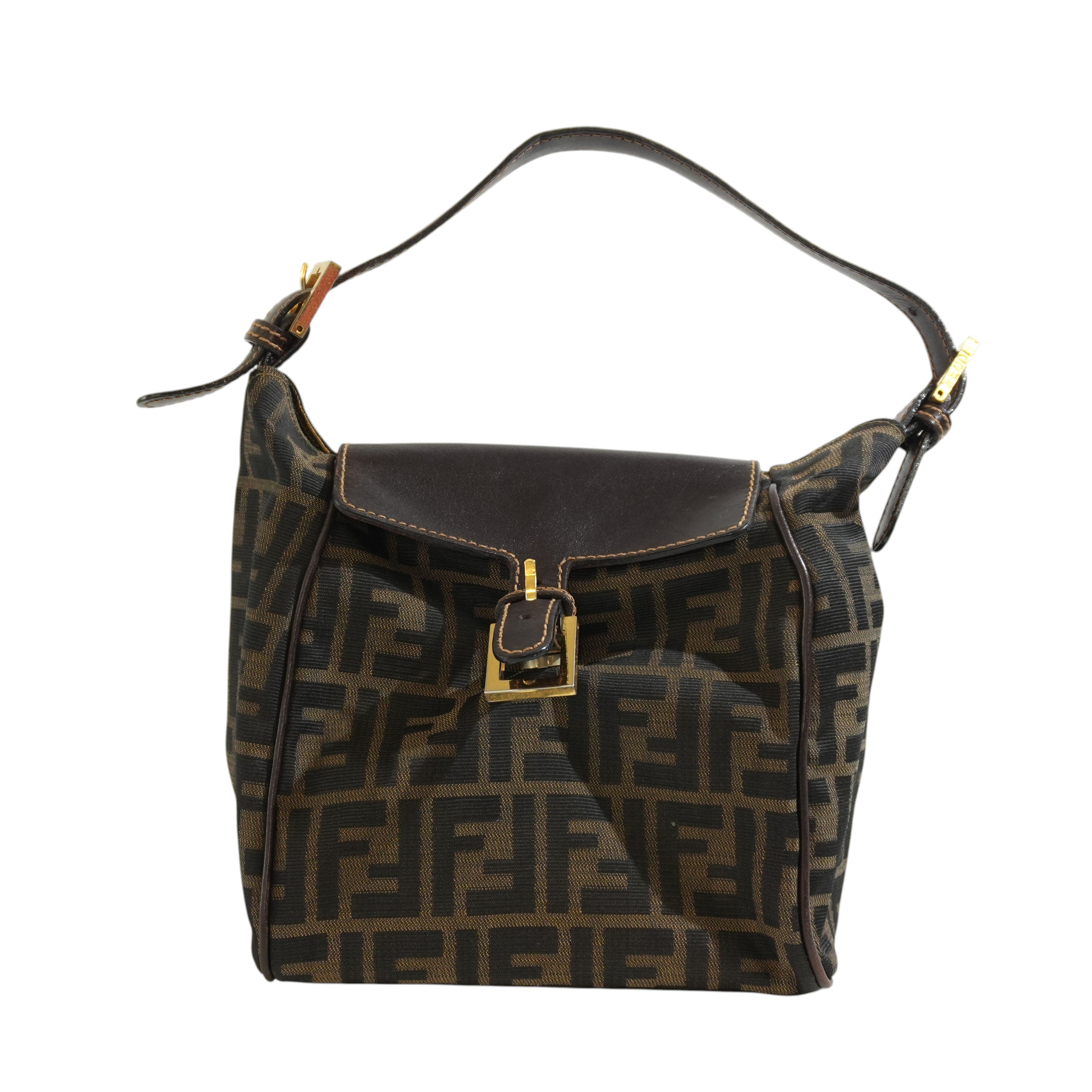 Pre-owned Fendi Zucca Handbag Brown