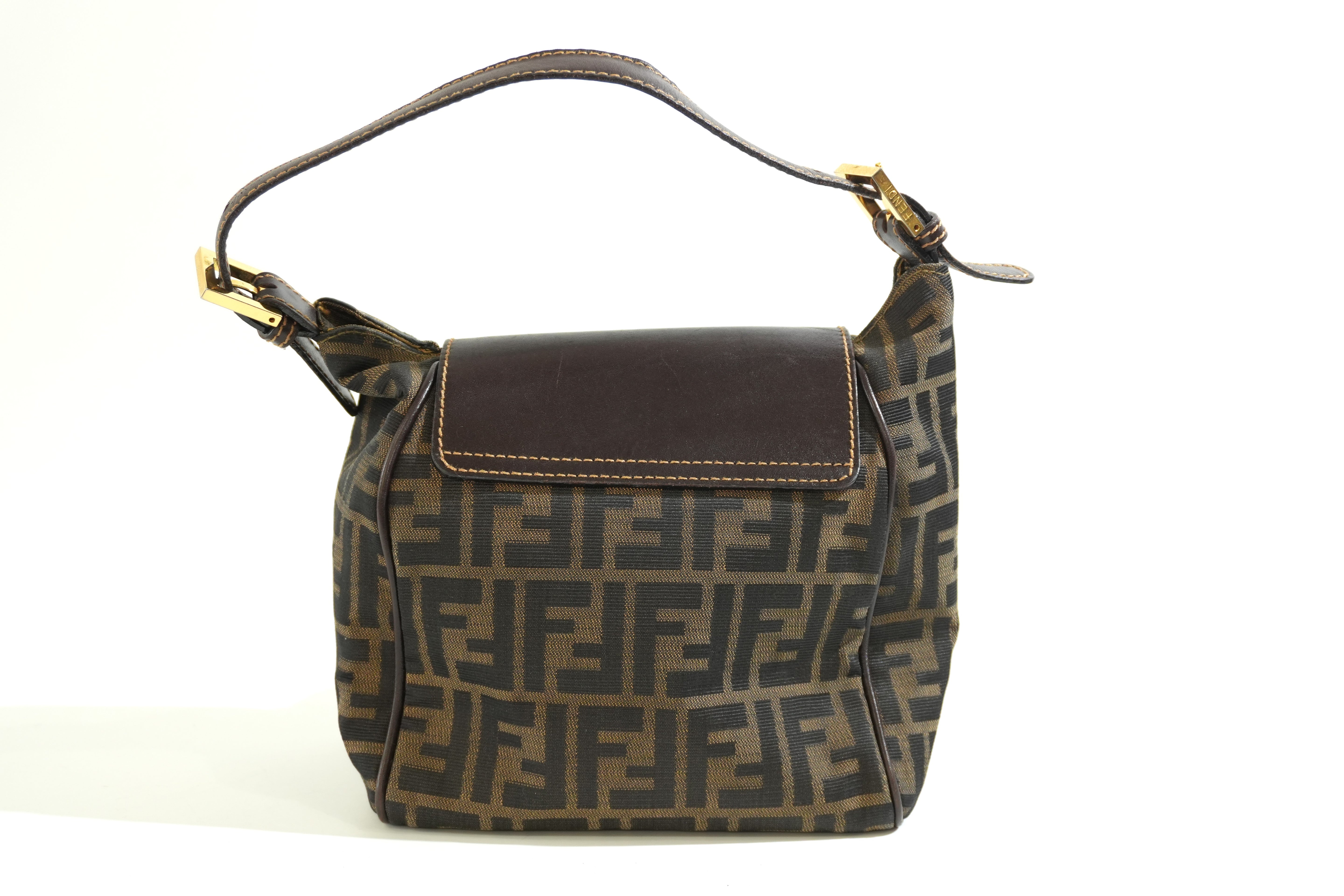 Pre-owned Fendi Zucca Handbag Brown