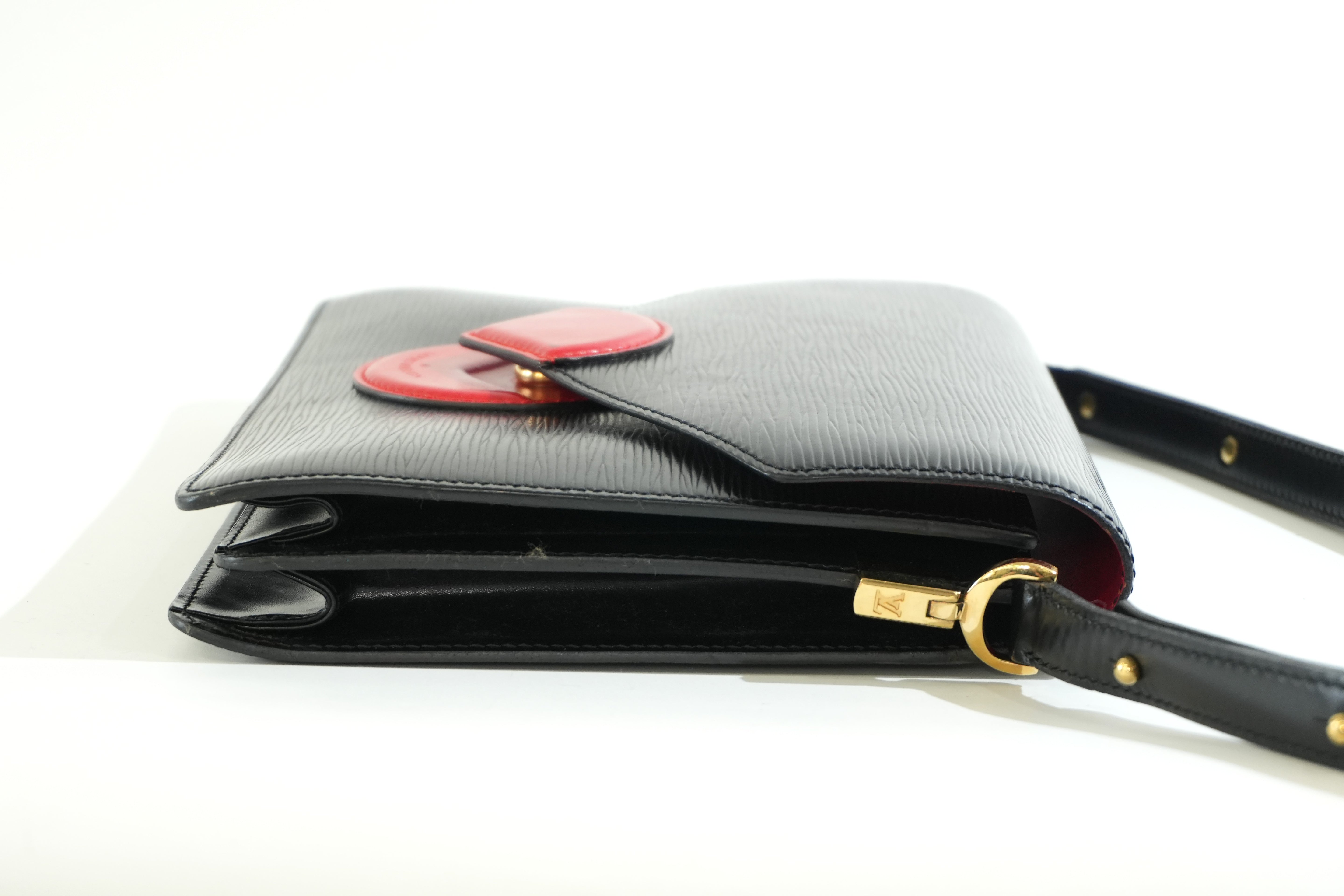 Pre-owned Louis Vuitton Epi Osh Envelope Crossbody Bag Black