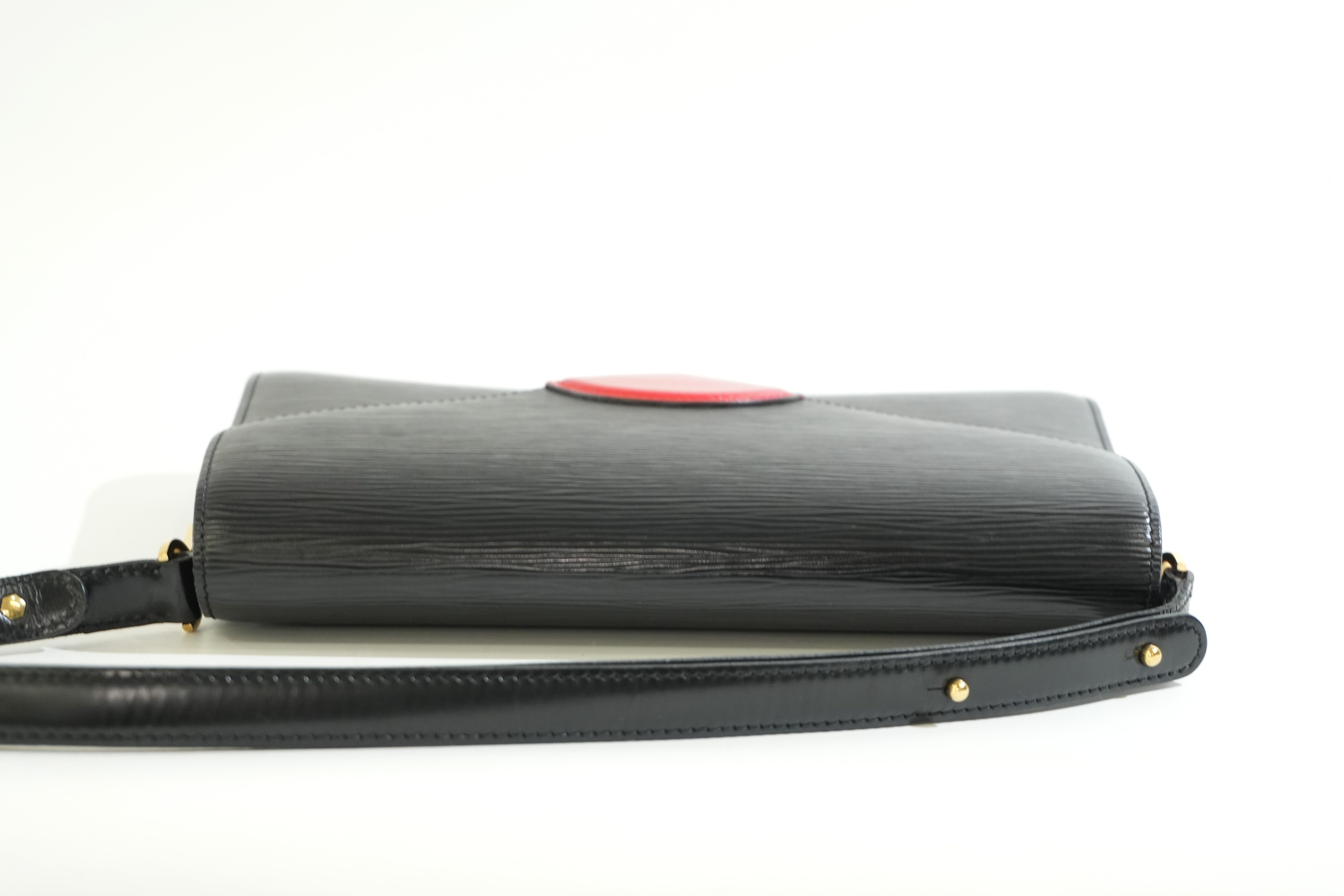 Pre-owned Louis Vuitton Epi Osh Envelope Crossbody Bag Black