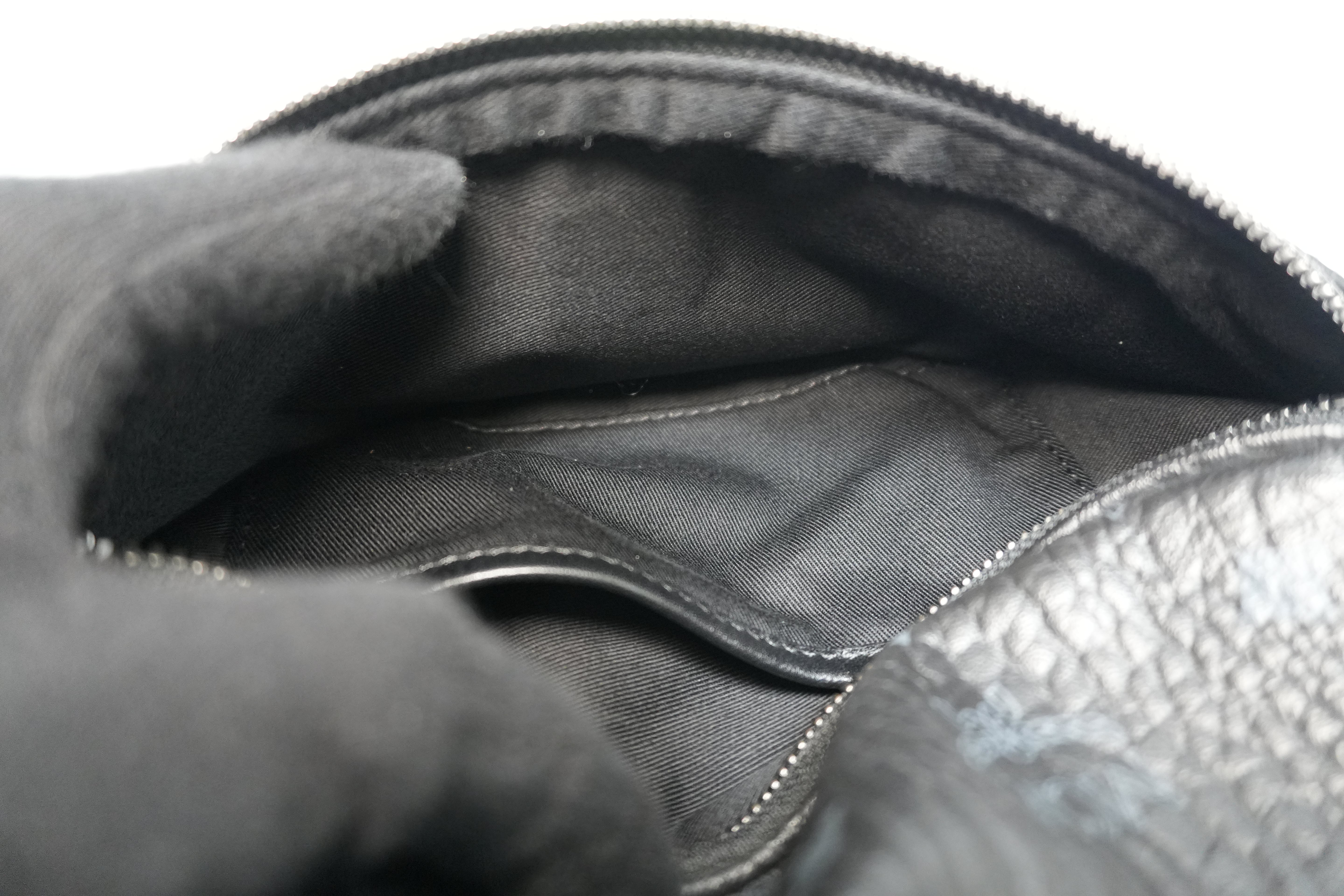 MCM Waist Bag Black Canvas Black Used