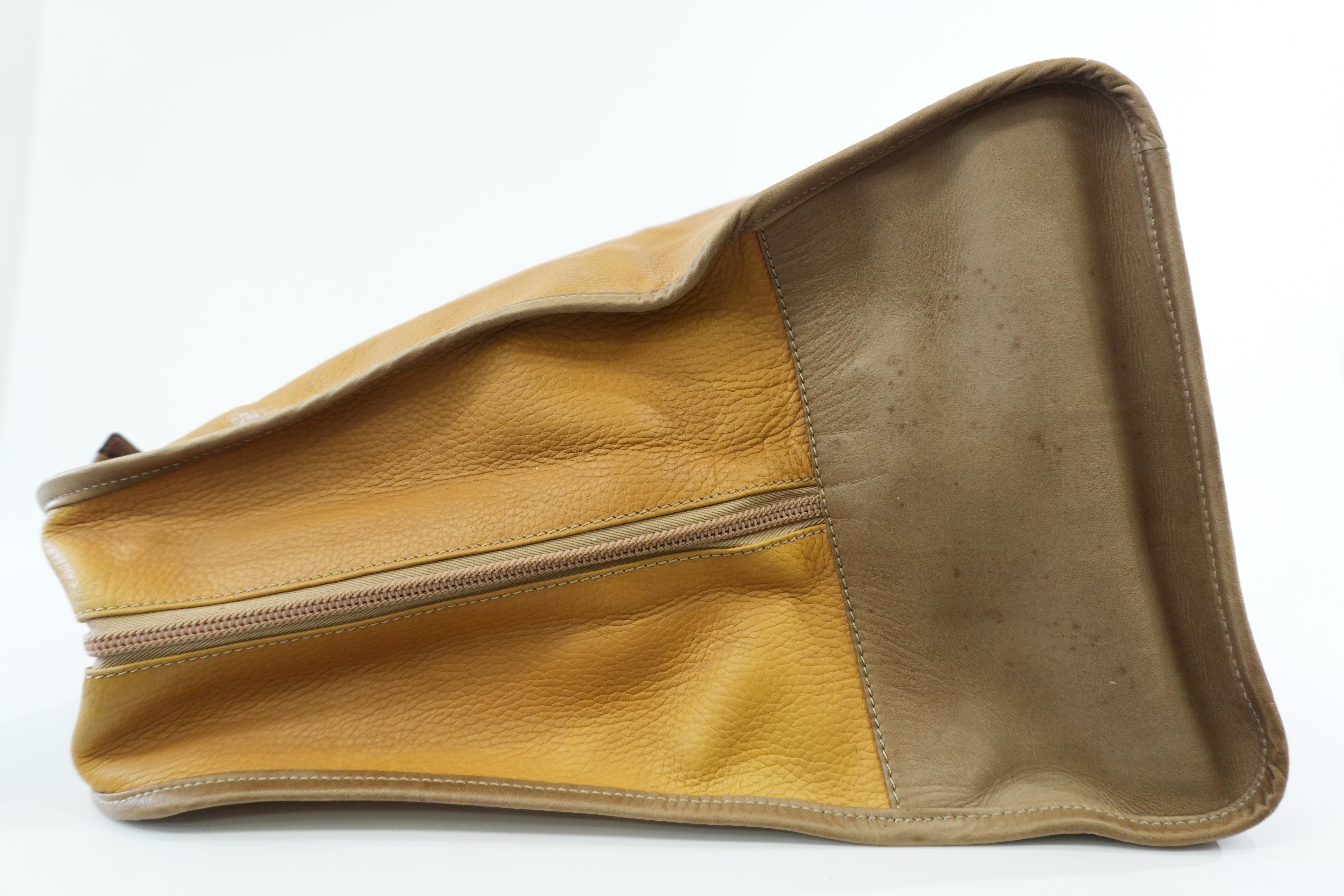 Pre-owned Loewe Amazona 50 Anagram Boston Travel Bag Beige