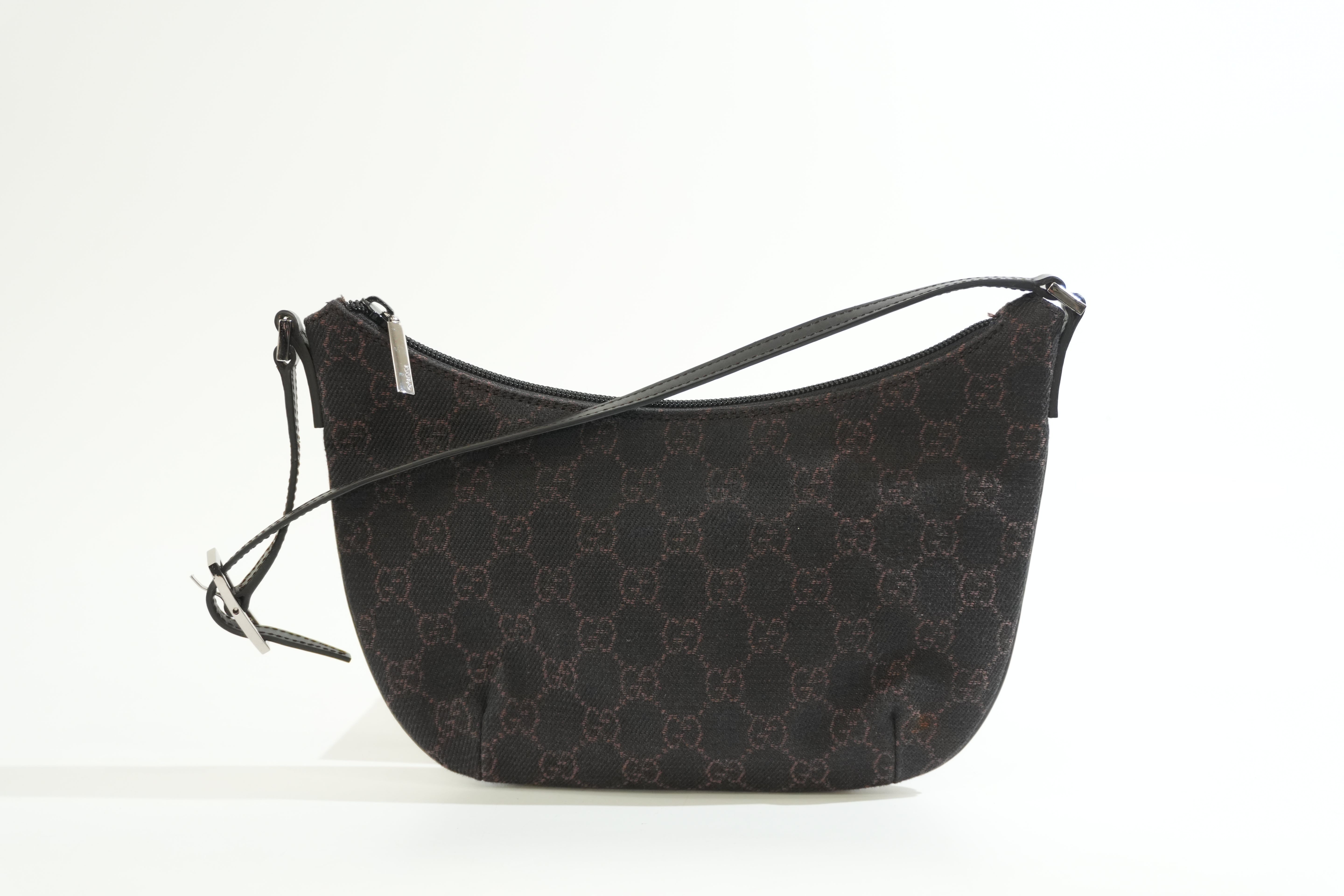 Pre-owned Gucci Guccisima Hobo Shoulder Bag Brown