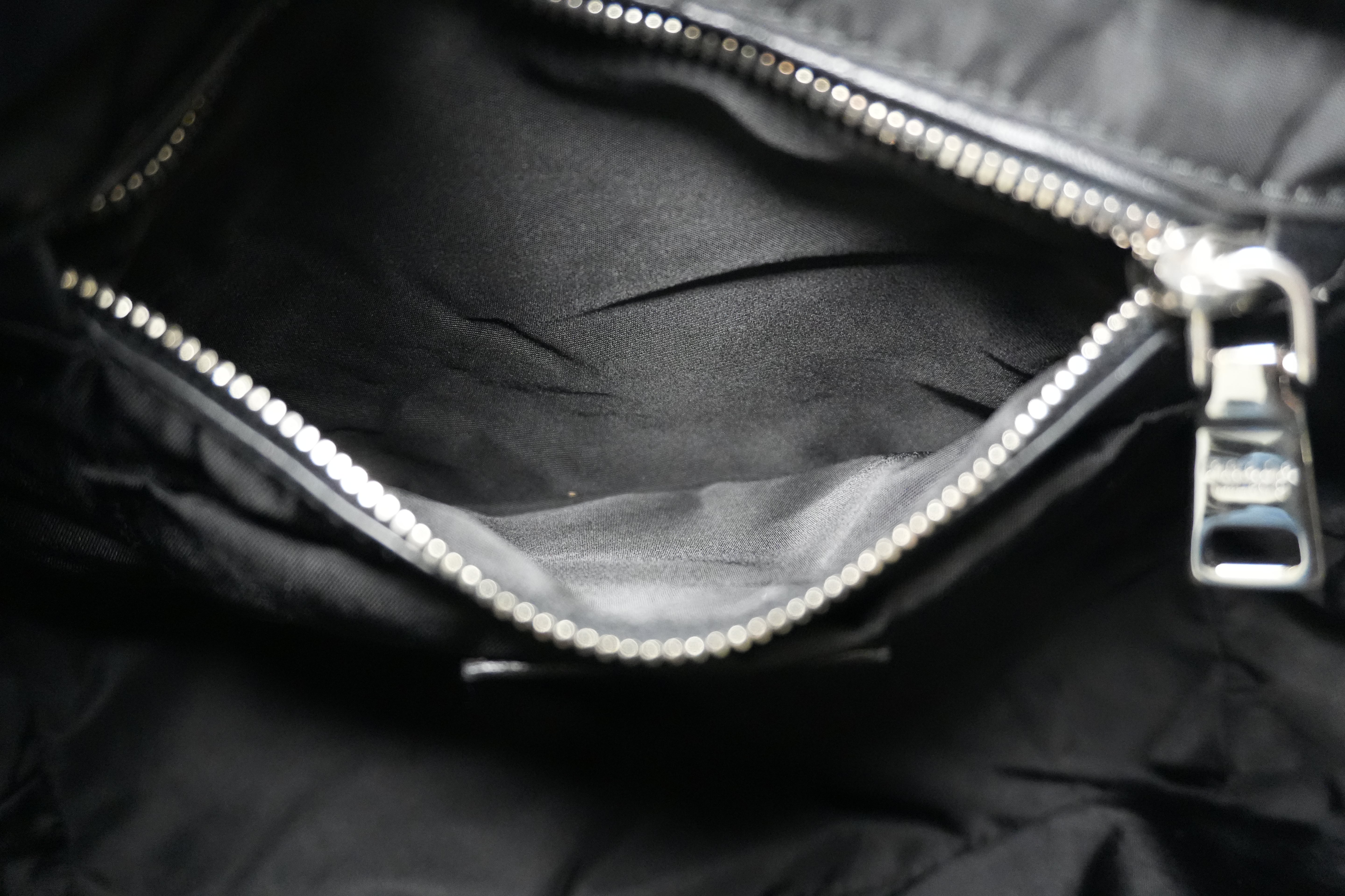 Prada Two Way Shoulder Bag Nylon Black and Blue Used