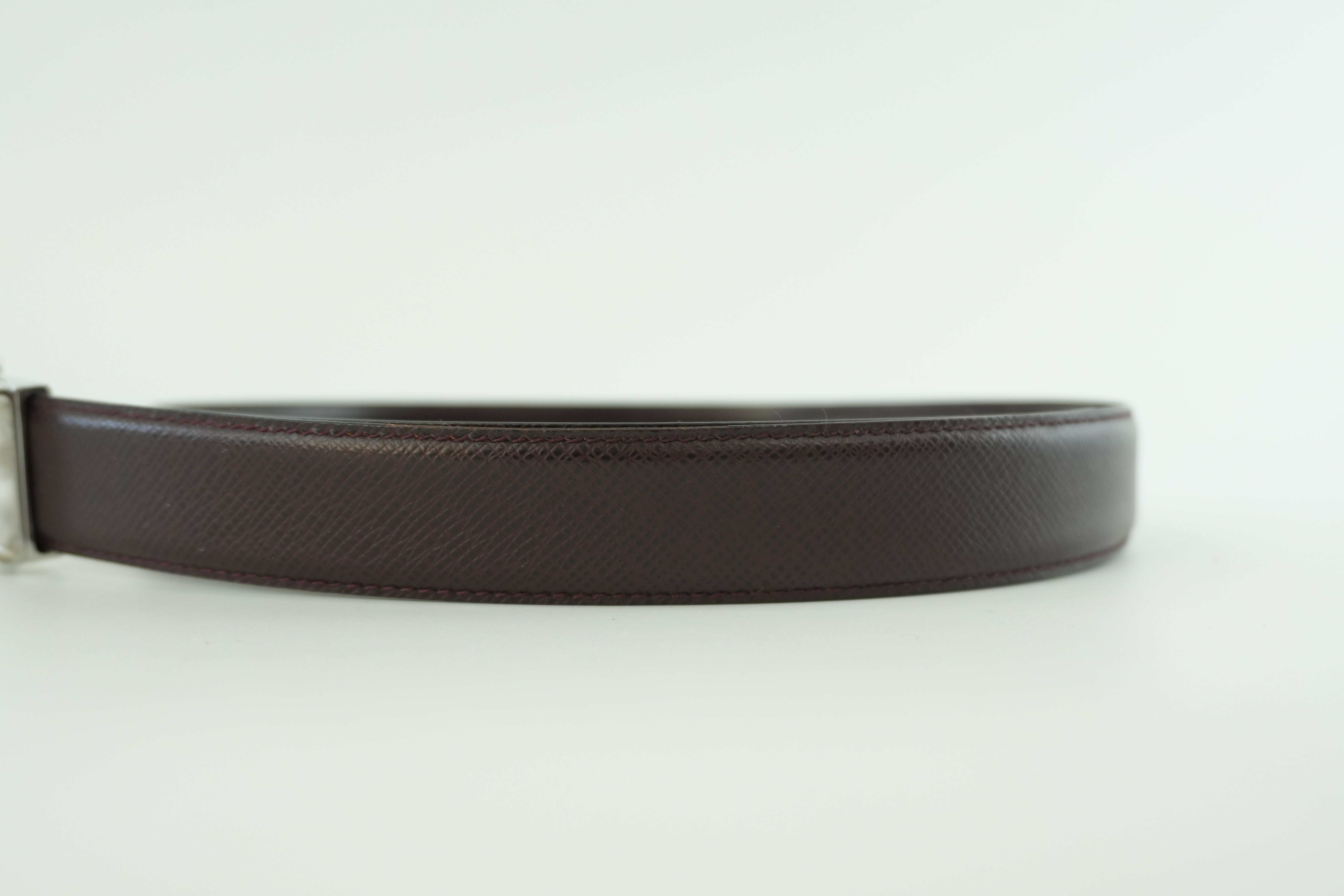 Pre-owned Louis Vuitton Leather Belt Size 110