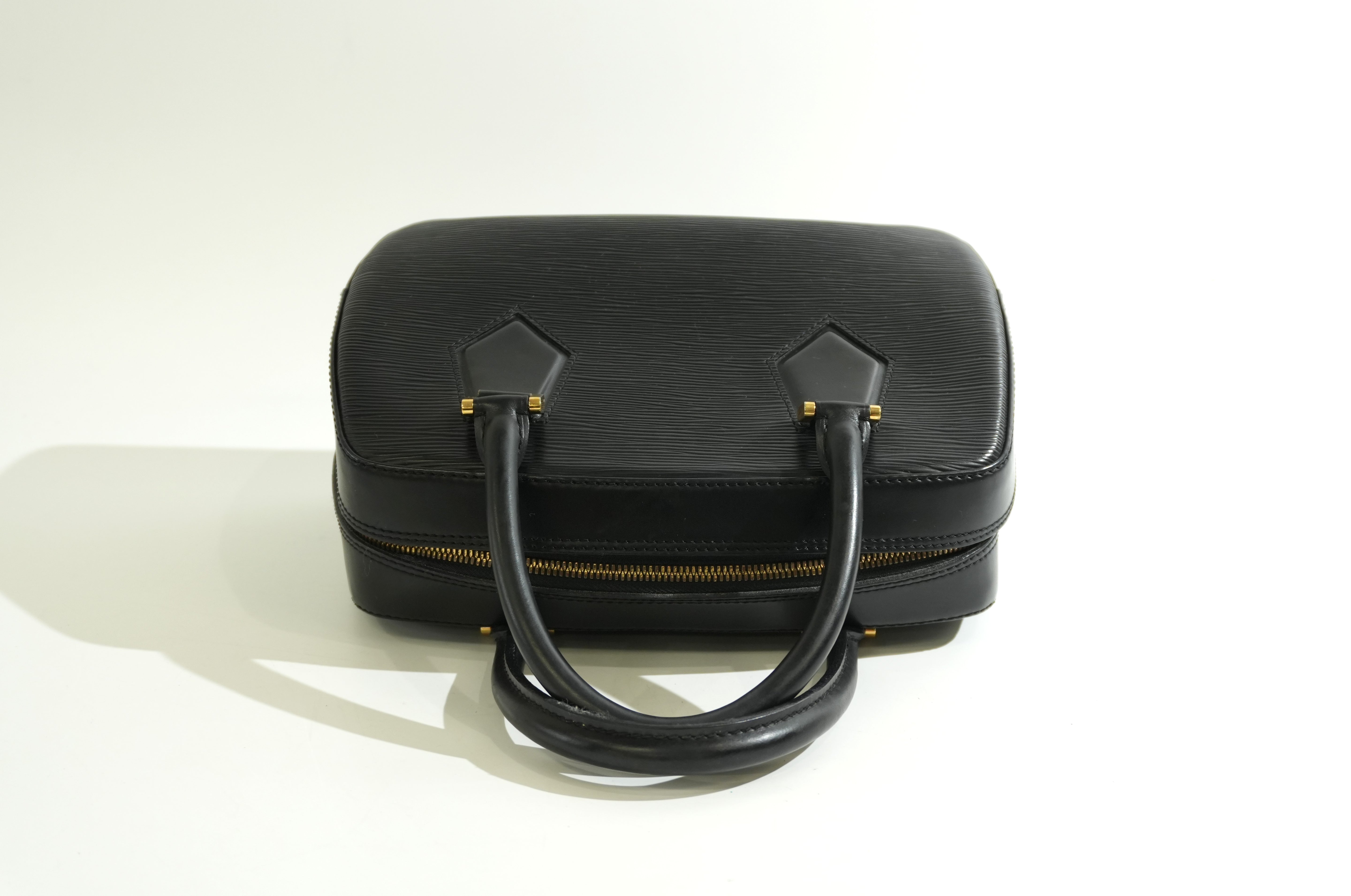 Pre-owned Louis Vuitton Epi Sablon Handbag Black