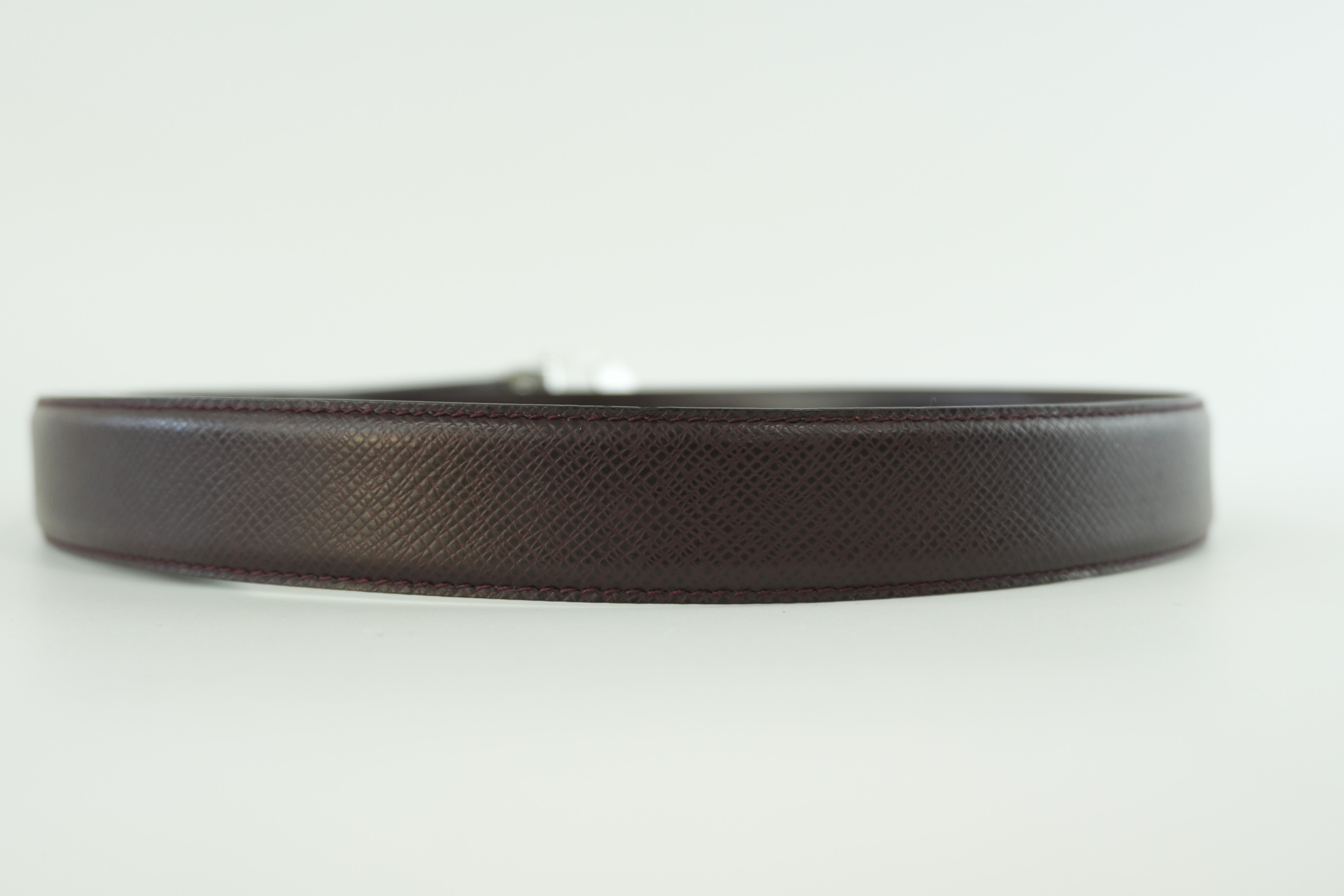 Pre-owned Louis Vuitton Leather Belt Size 110