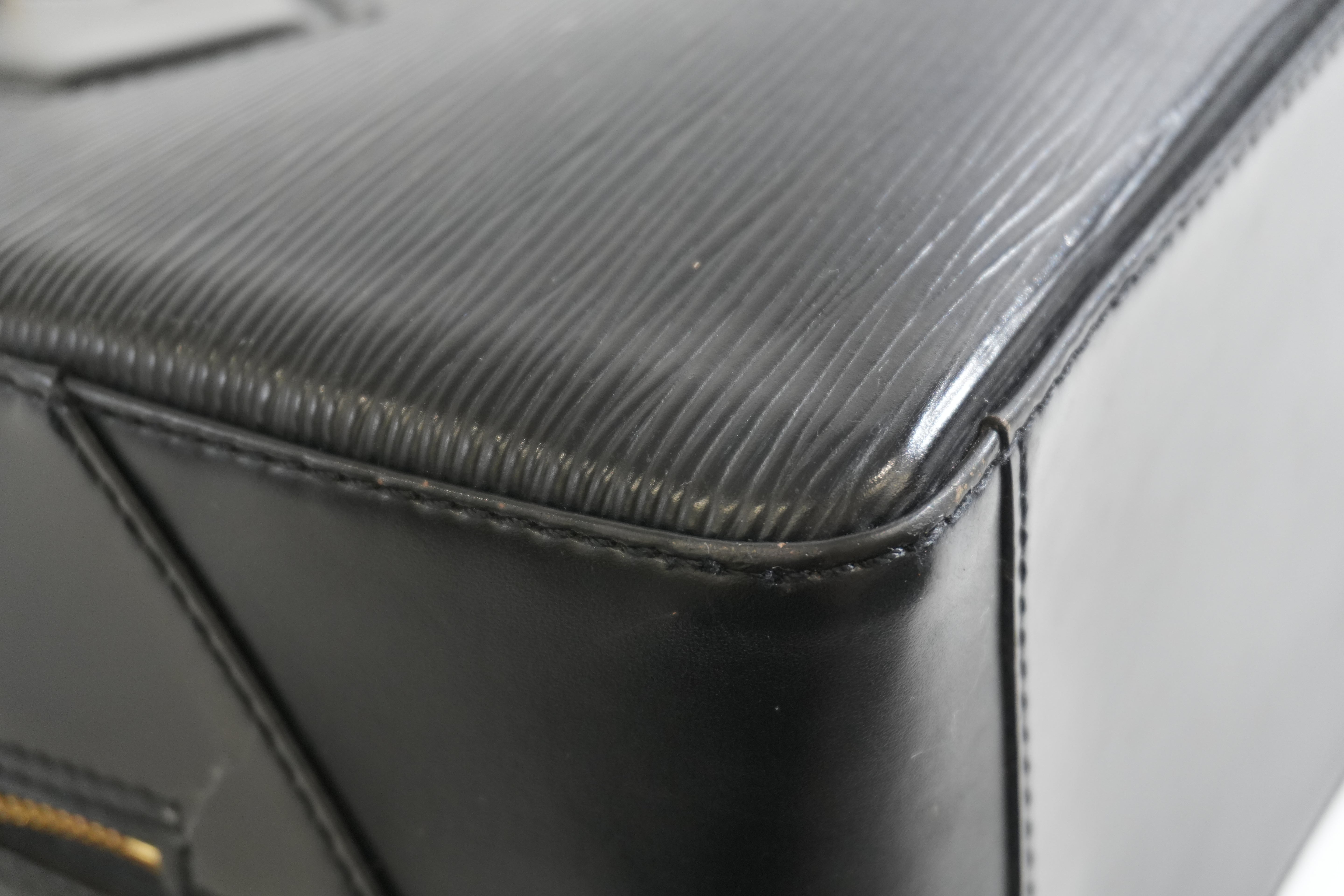 Pre-owned Louis Vuitton Epi Sablon Handbag Black
