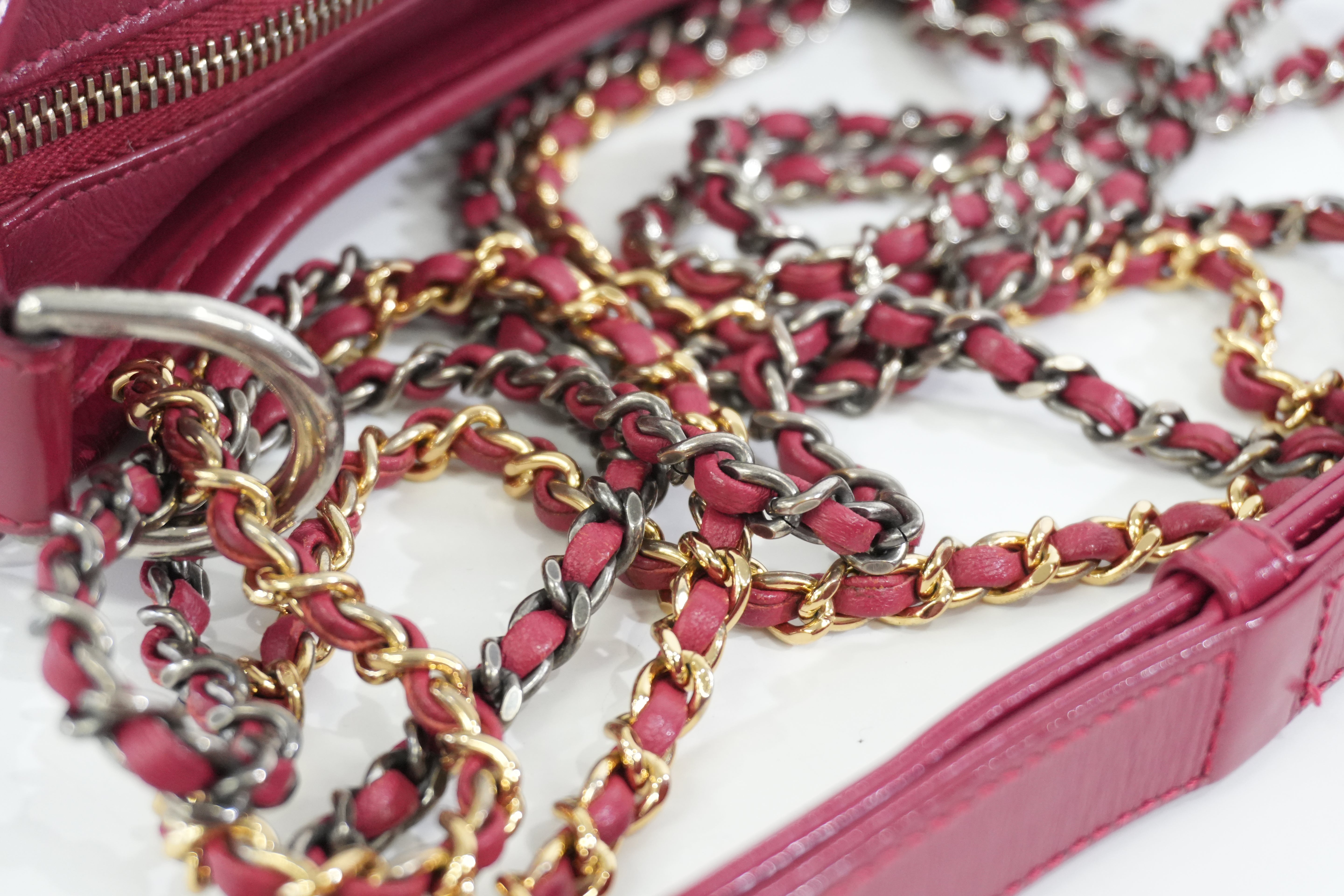 Pre-owned Chanel Gabrielle Hobo Chain Shoulder Bag Pink