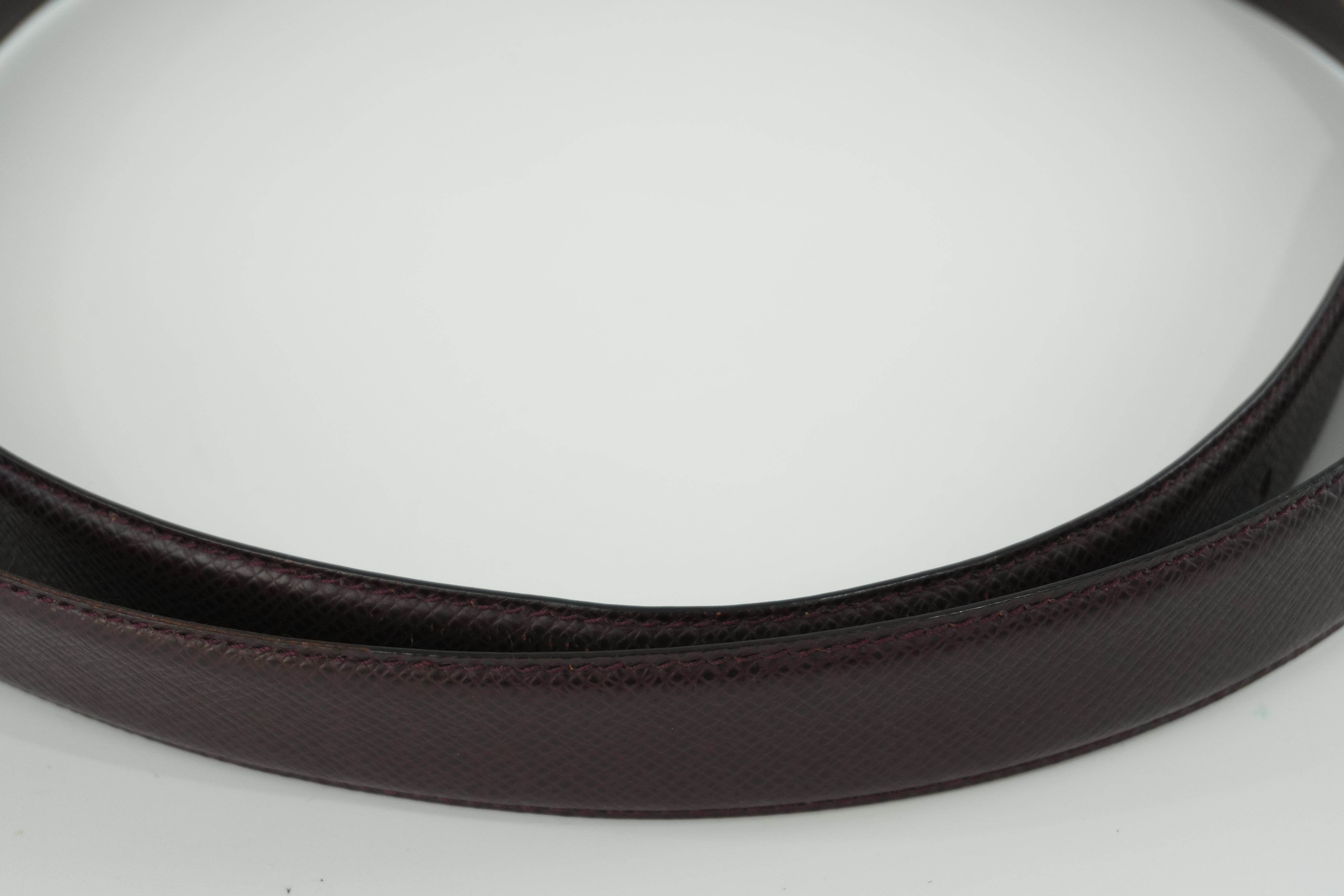 Pre-owned Louis Vuitton Leather Belt Size 110