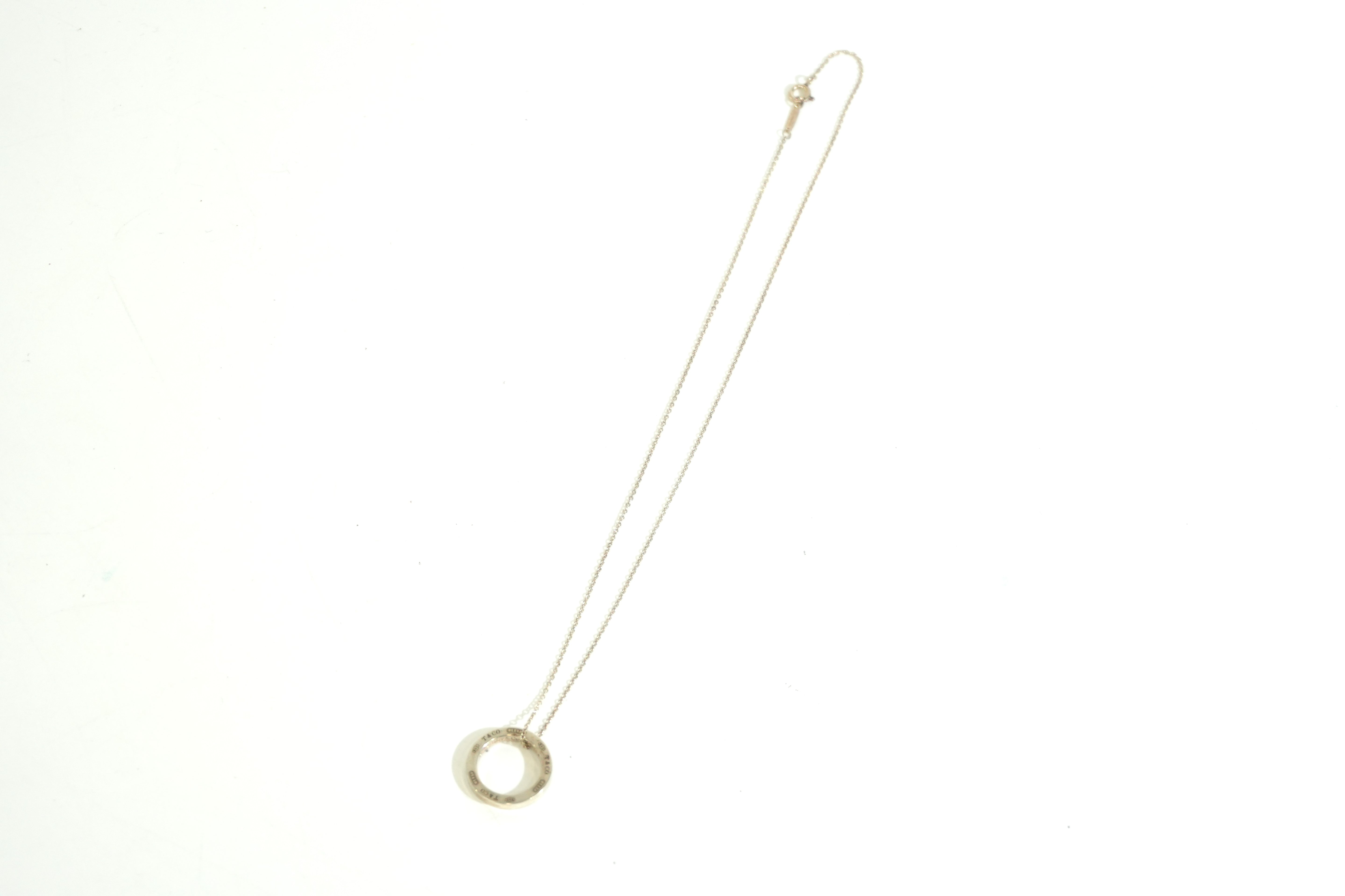 Pre-owned Tiffany & Co. Silver Ring Necklace