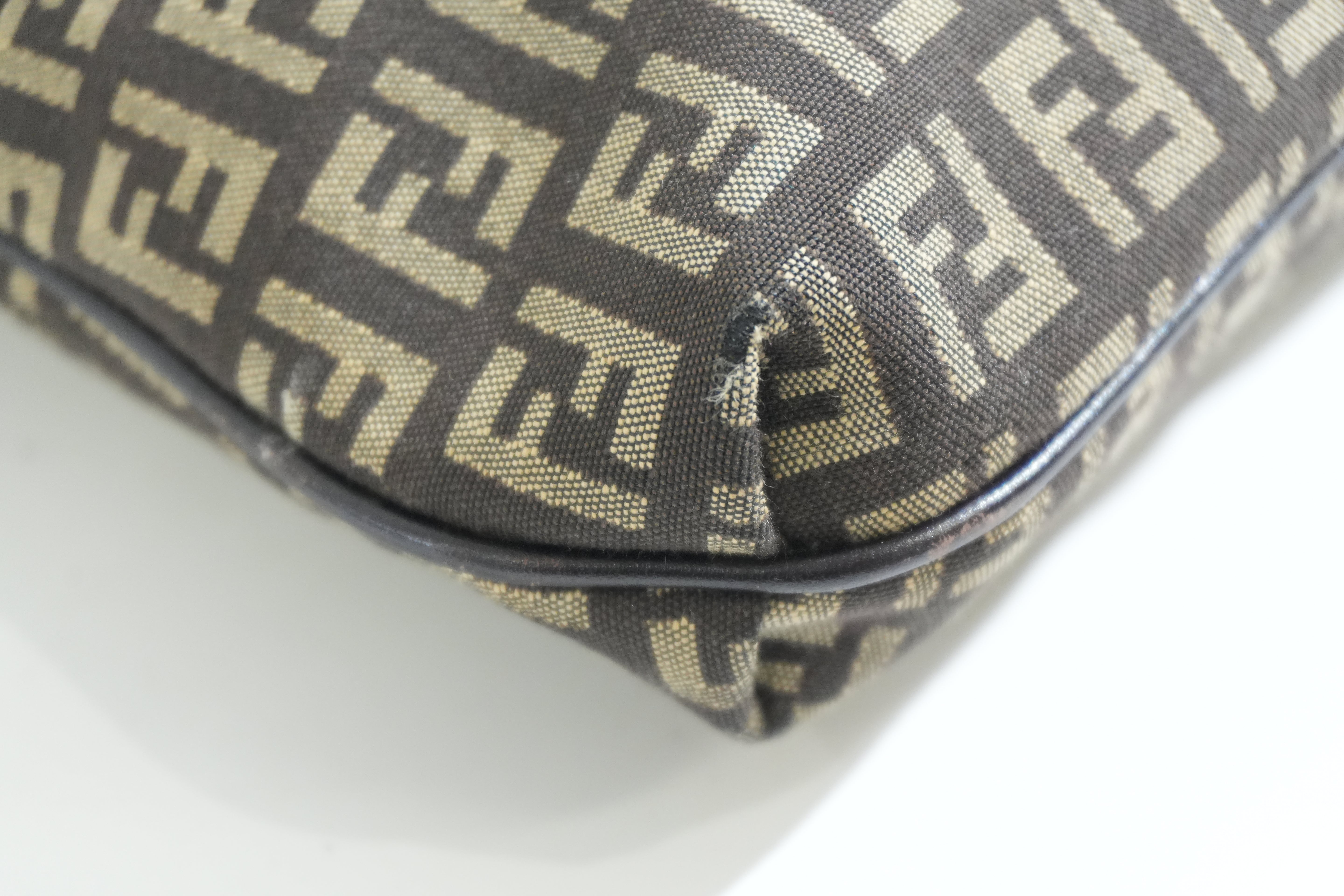 Pre-owned Fendi Zuchino Shoulder Bag Brown