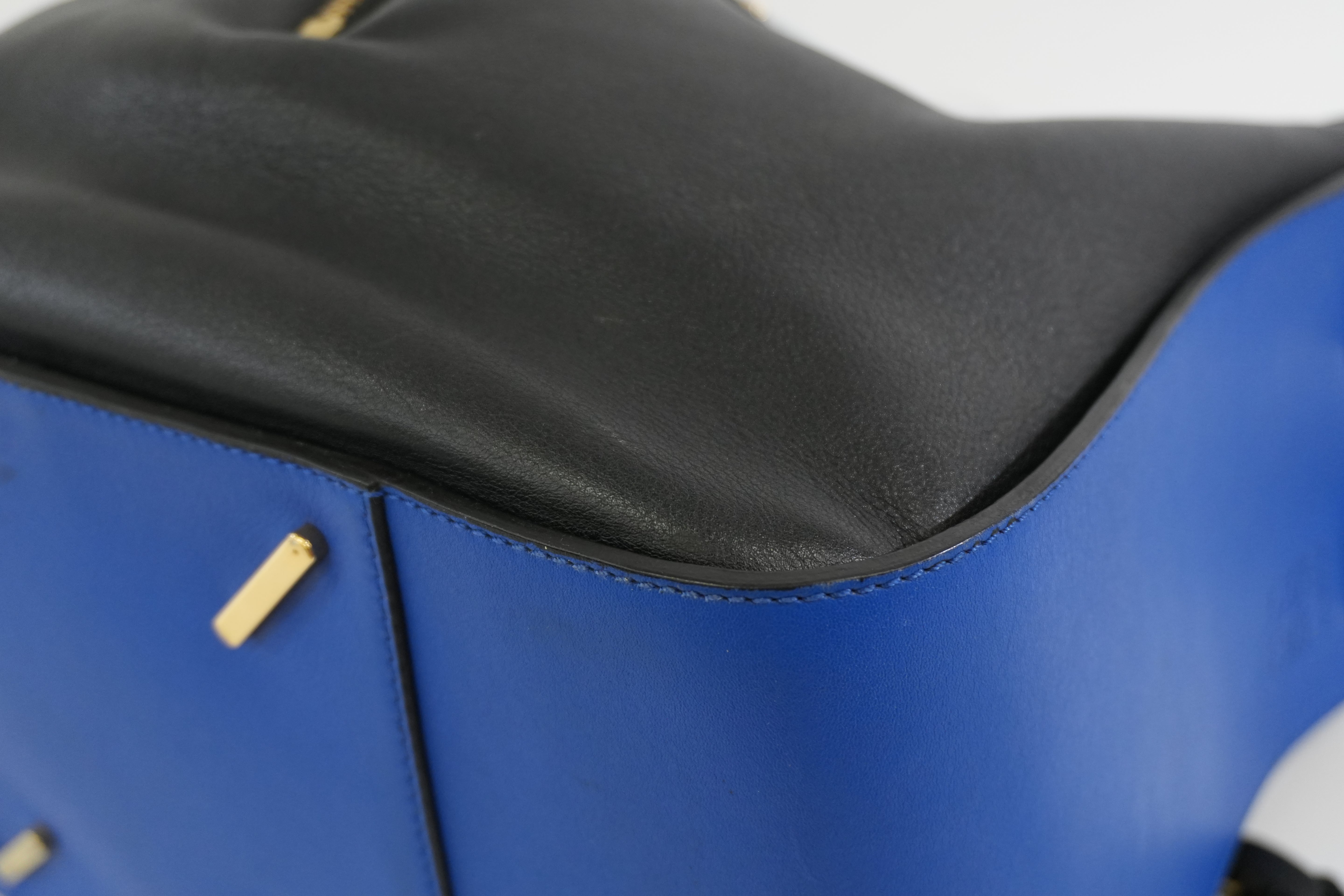 Pre-owned Loewe Hammock Shoulder Bag Blue and Black