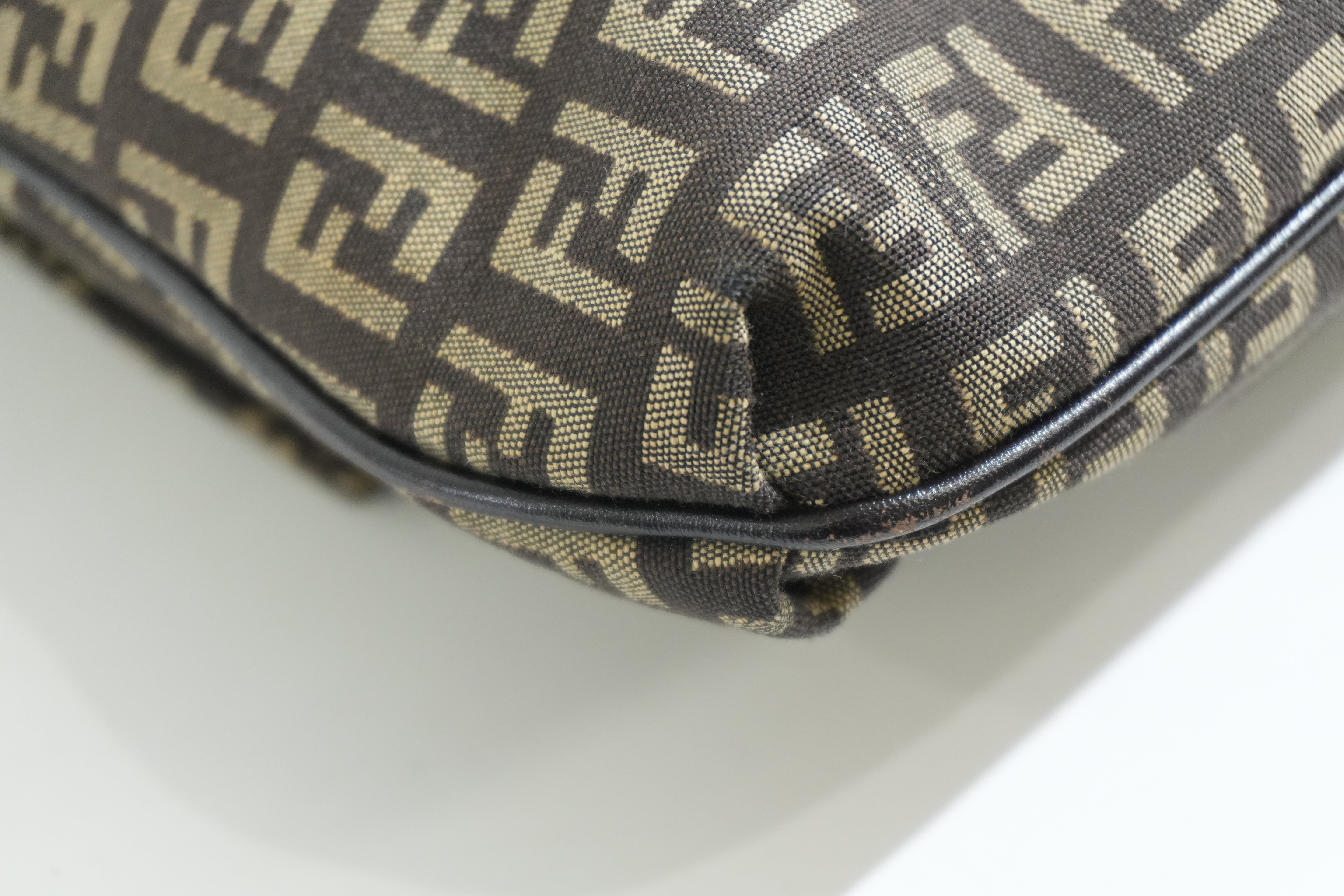 Pre-owned Fendi Zuchino Shoulder Bag Brown