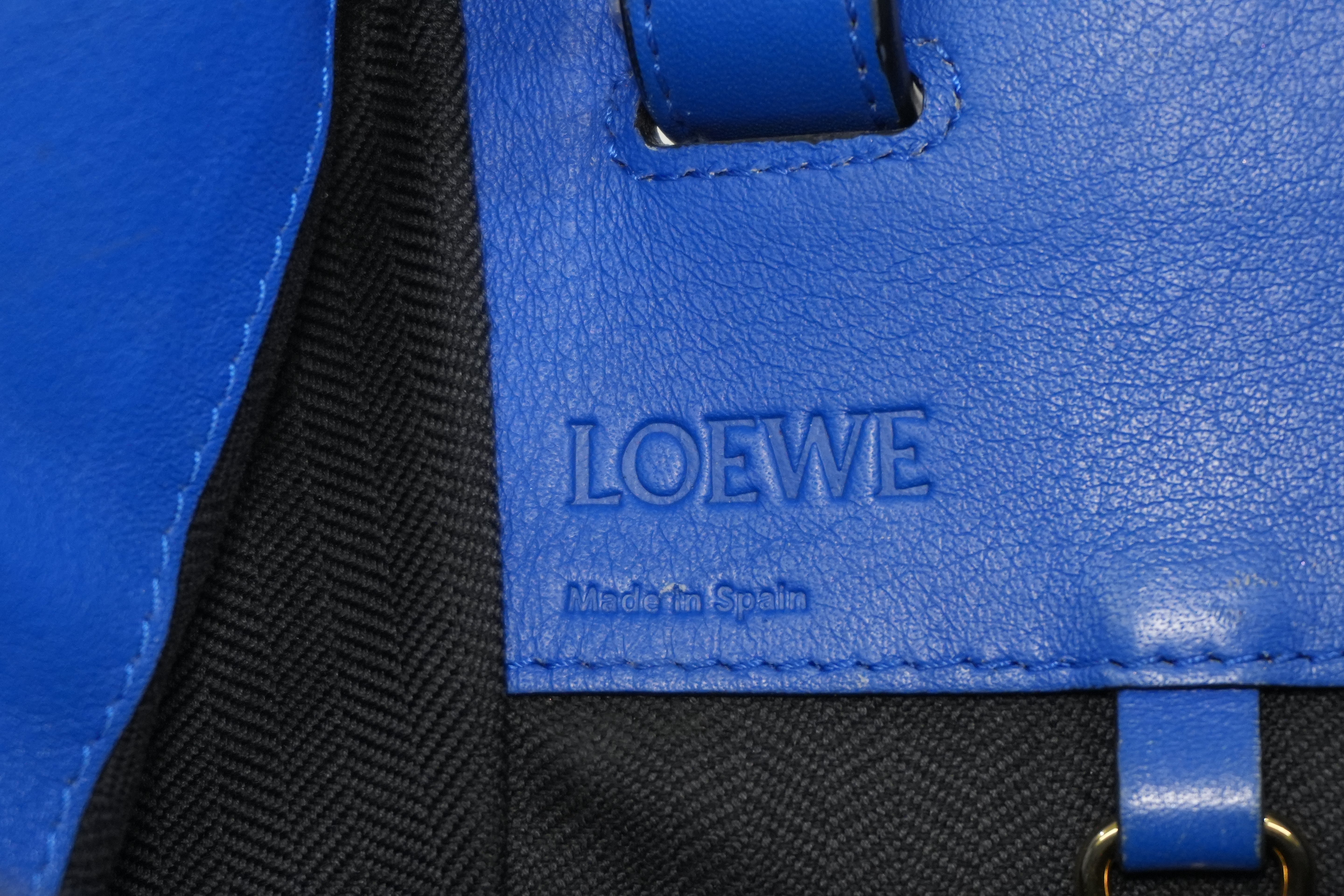 Pre-owned Loewe Hammock Shoulder Bag Blue and Black