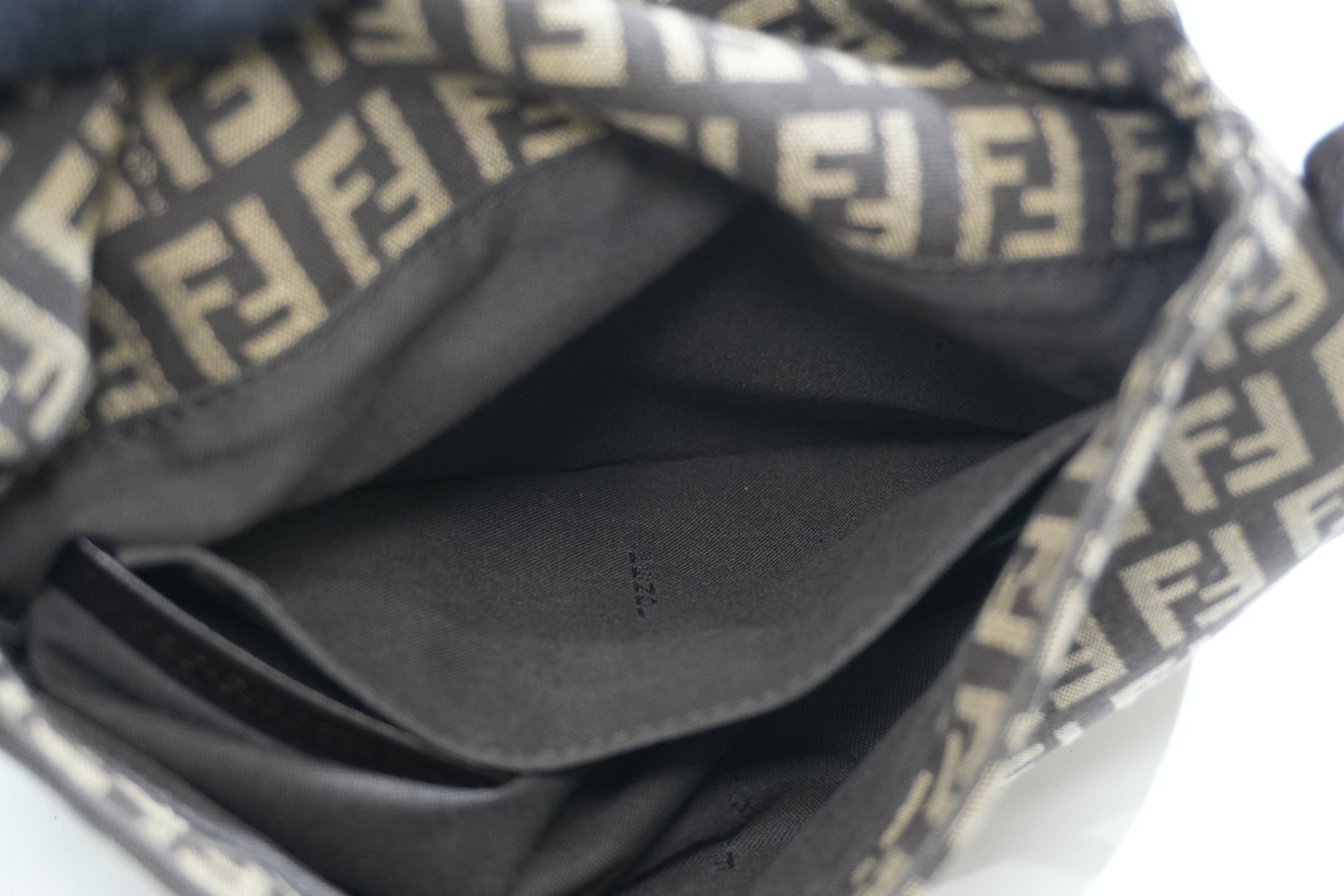 Pre-owned Fendi Zuchino Shoulder Bag Brown