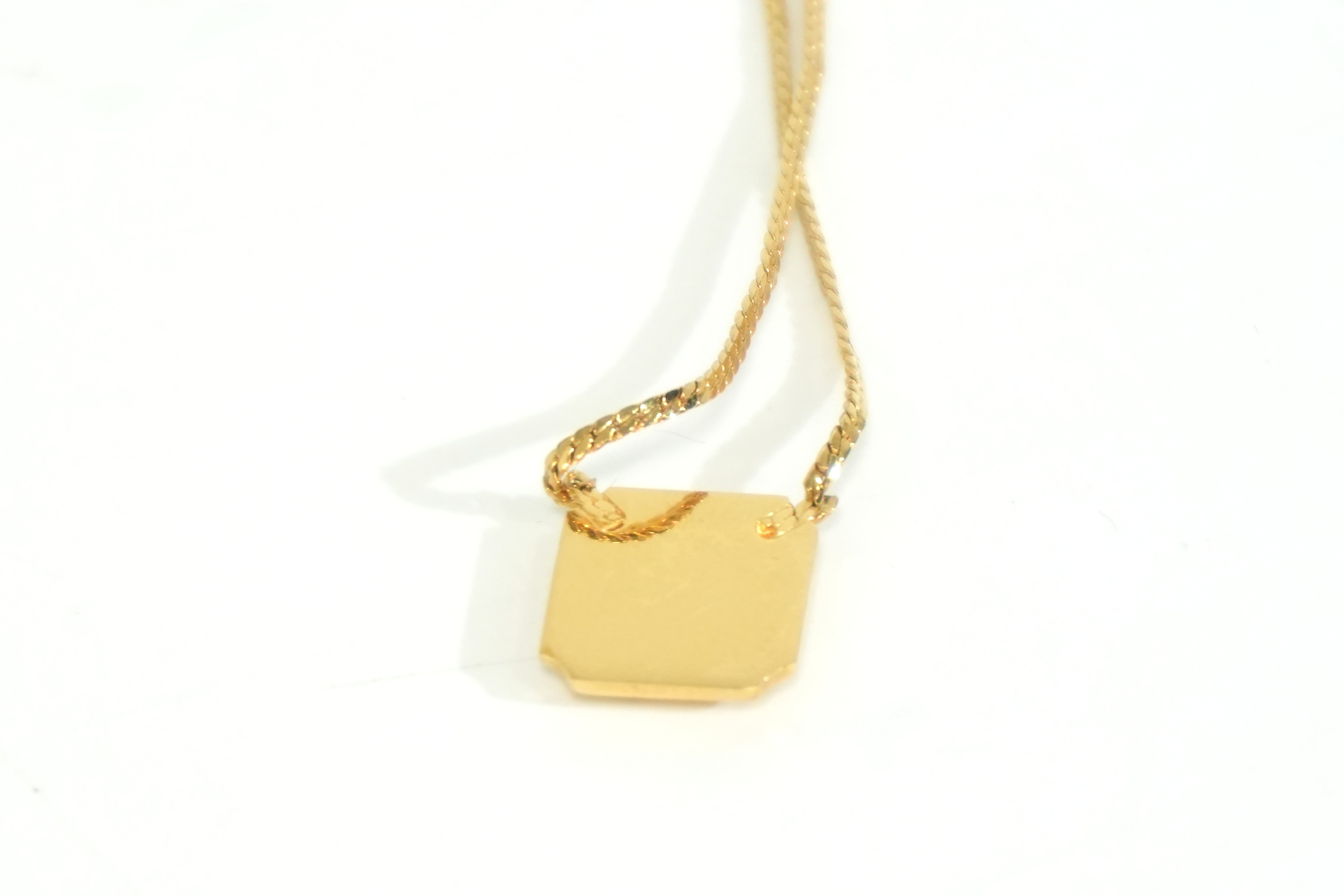 Pre-owned Dior CD Logo Necklace Gold tone