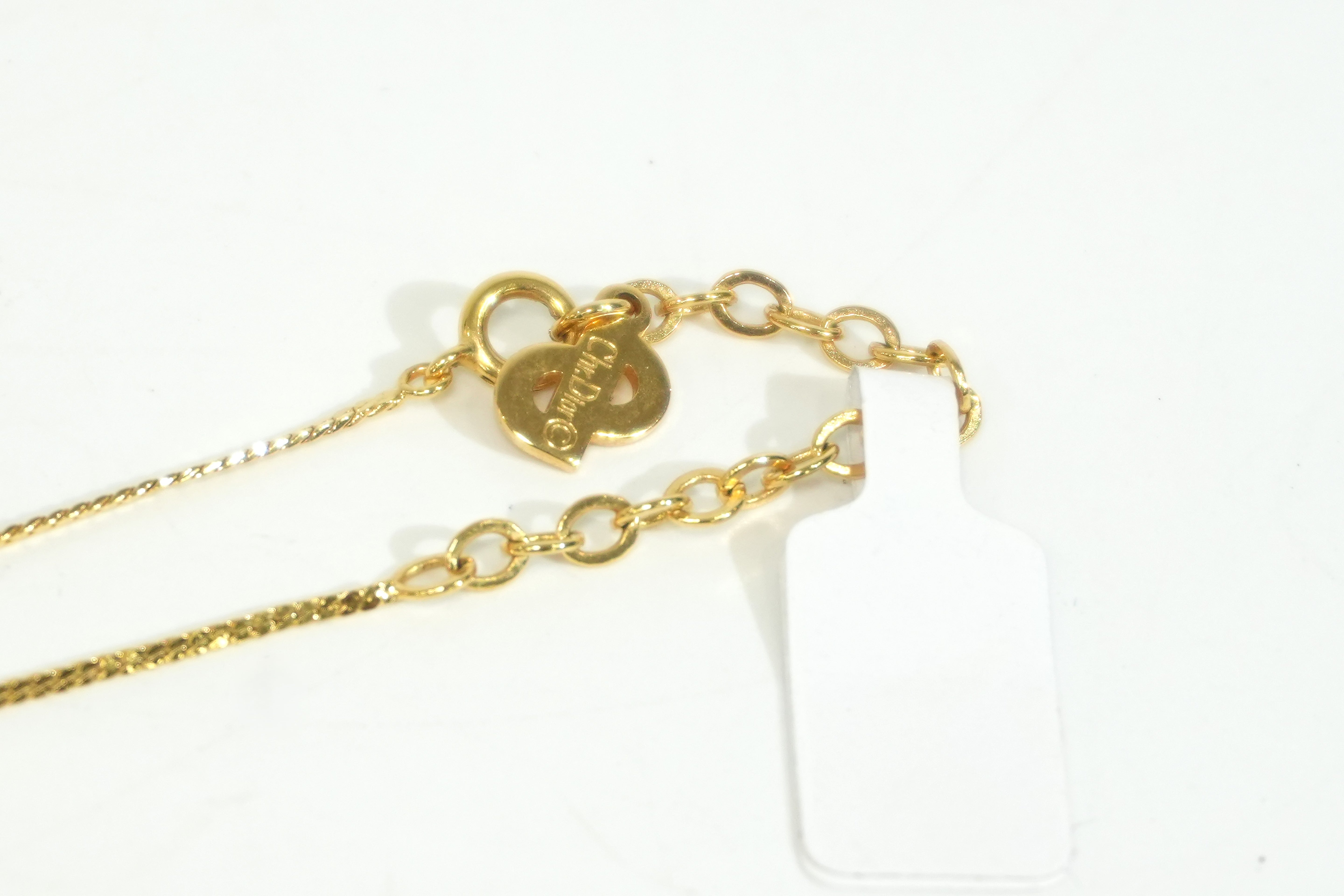 Pre-owned Dior CD Logo Necklace Gold tone
