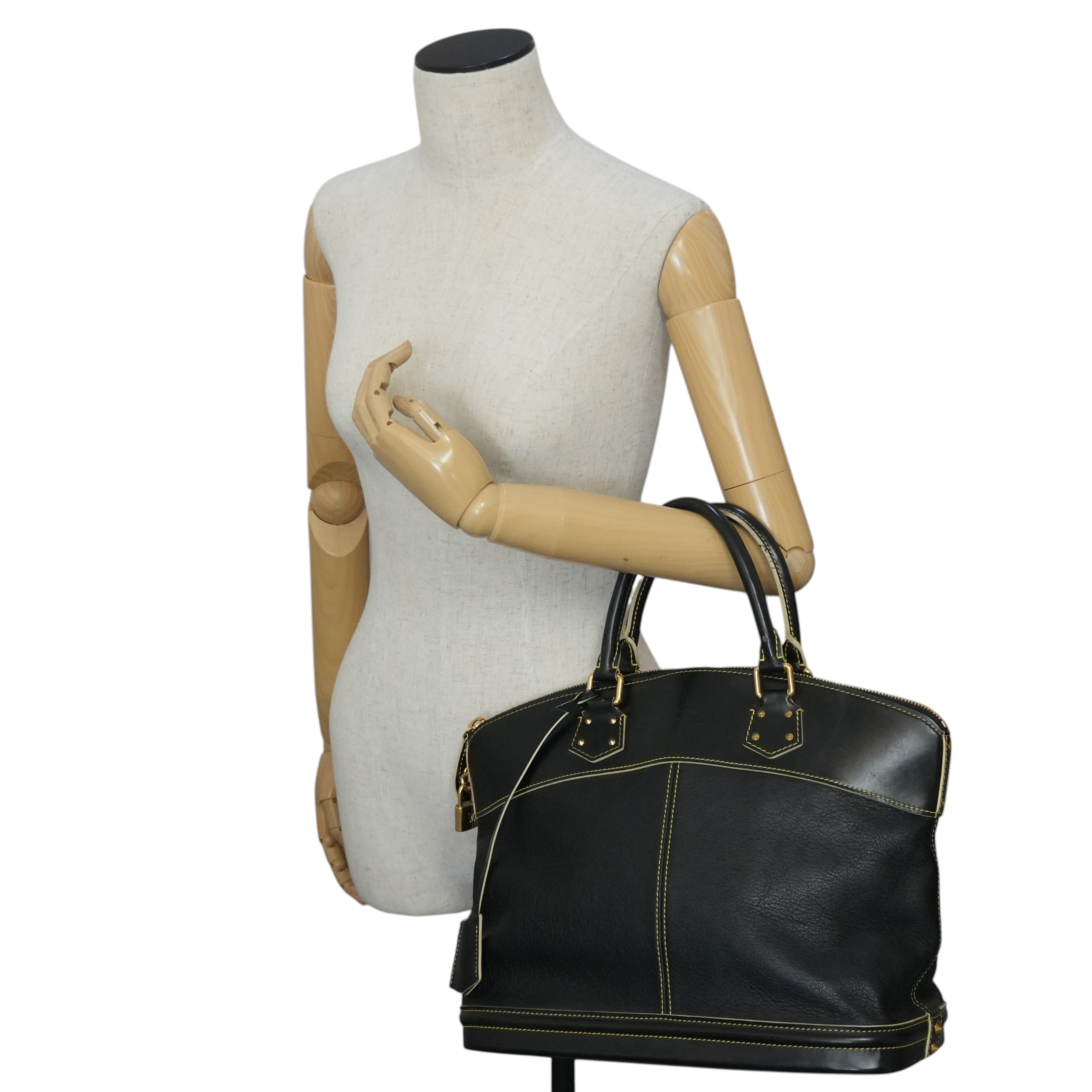 Pre-owned Louis Vuitton Lock It Suhali Handbag Black