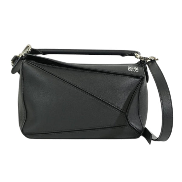 Pre-owned Loewe Small Puzzle Two Way Shoulder Bag Black