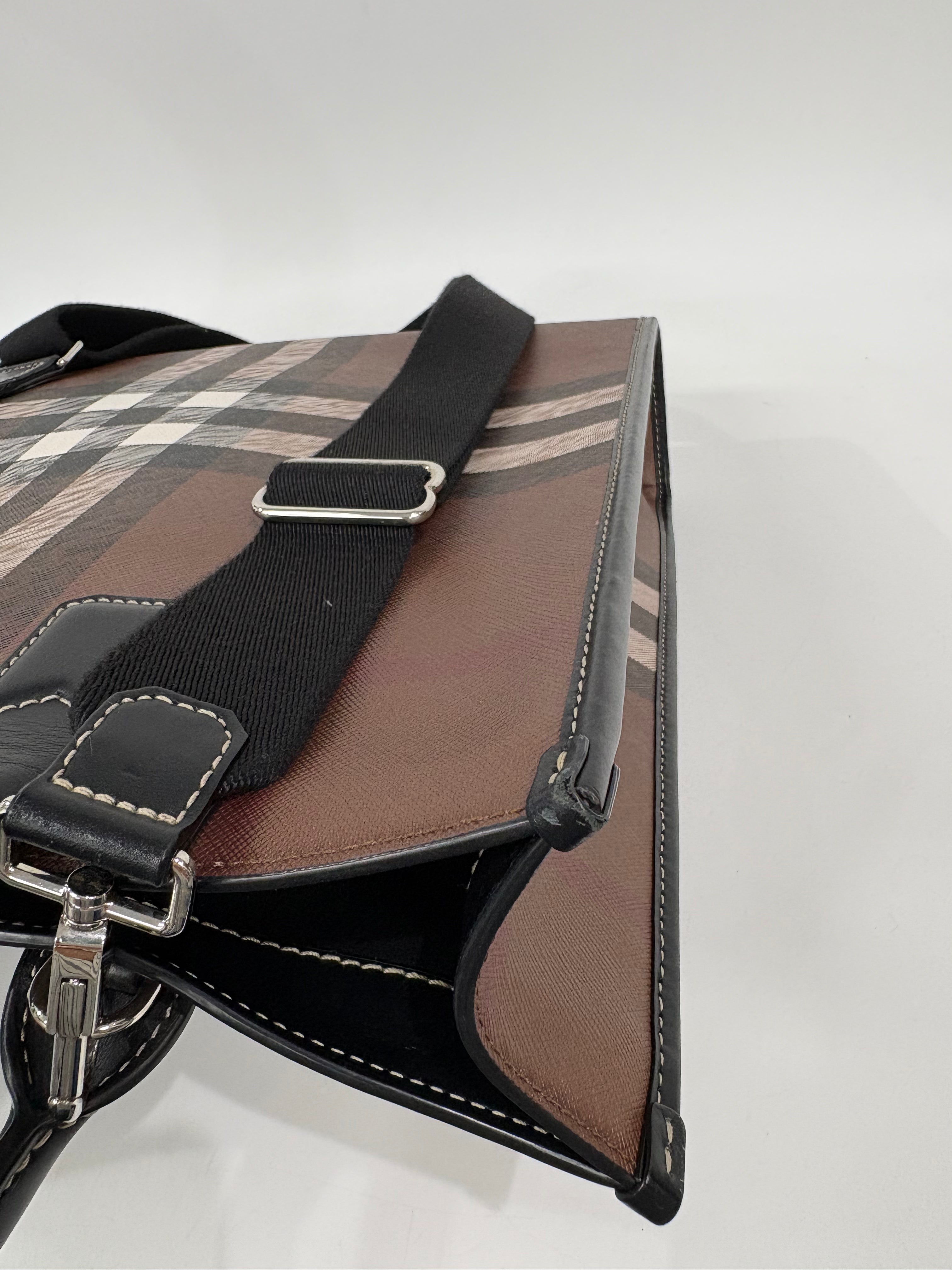 Pre-owned Burberry Two Way Denny Tote Bag Brown