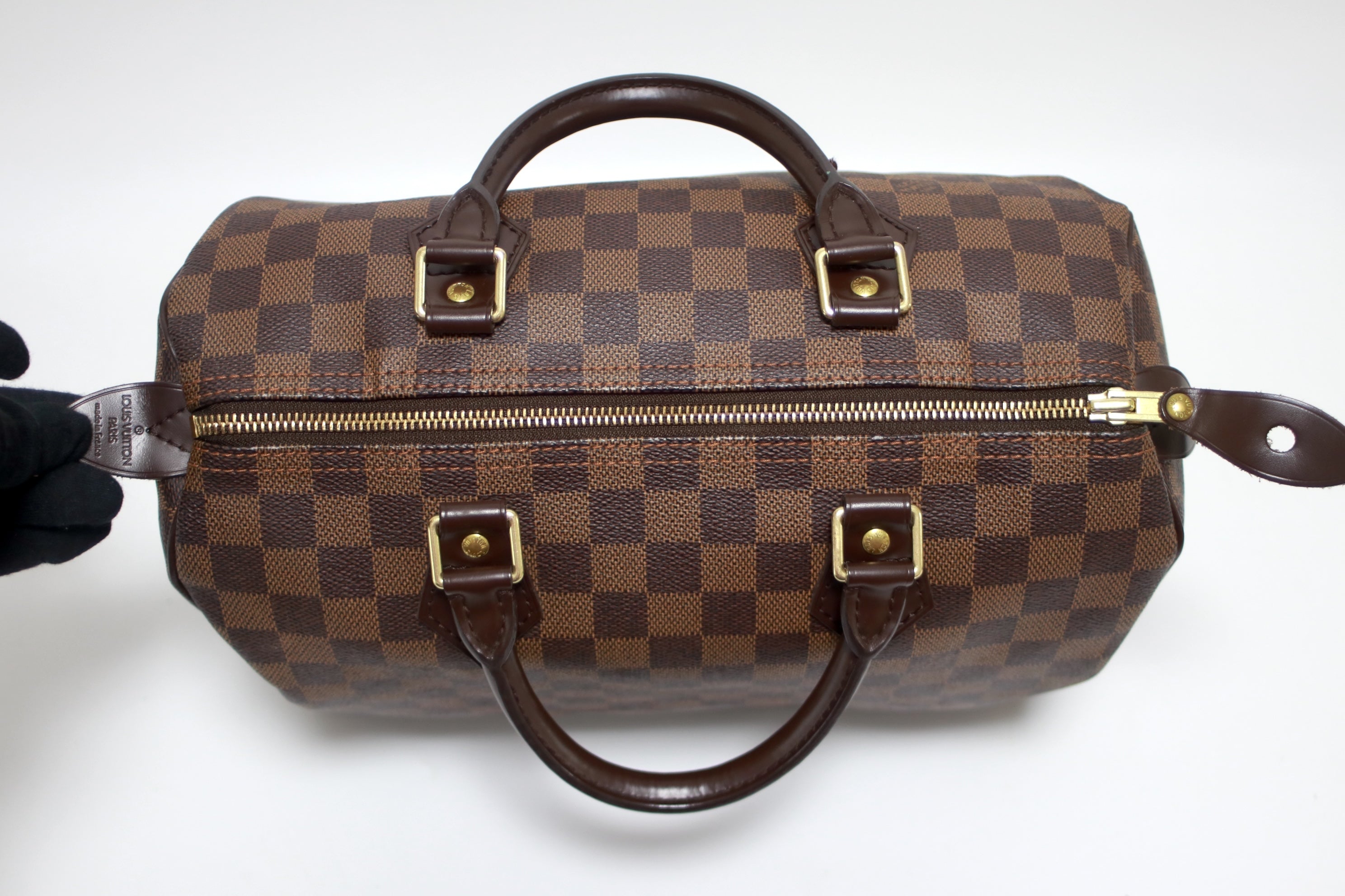 Louis Vuitton Speedy 30 Damier Ebene Handbag Used