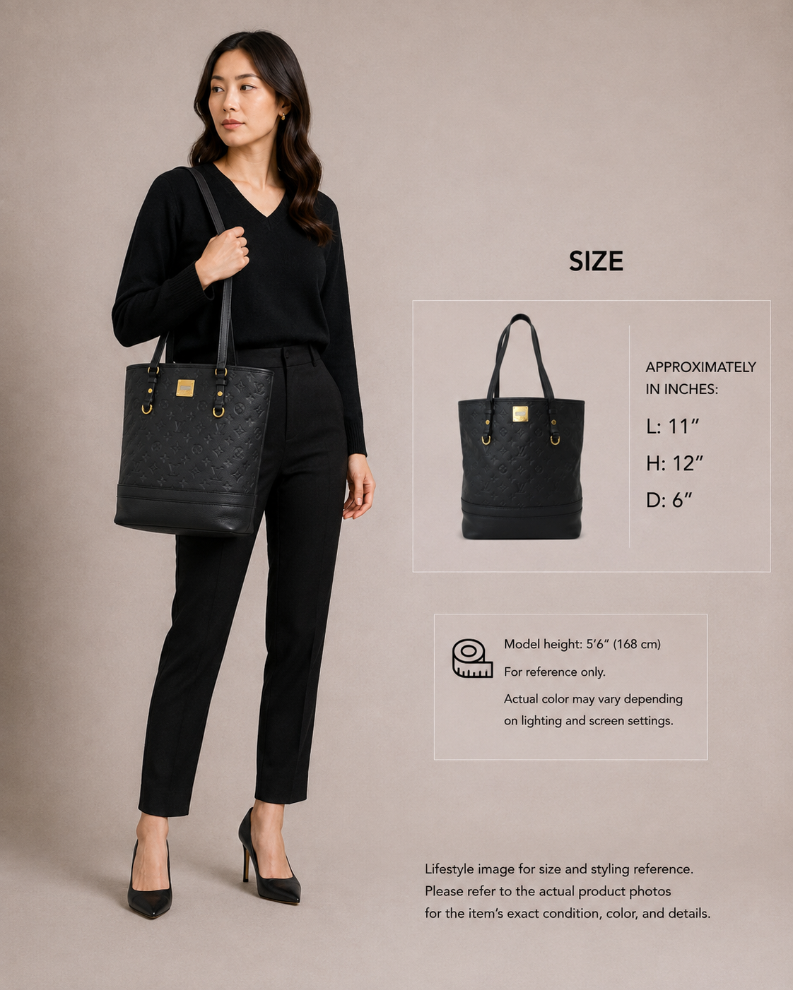 Pre-Owned Louis Vuitton Empriente Citadine PM Tote Bag Navy