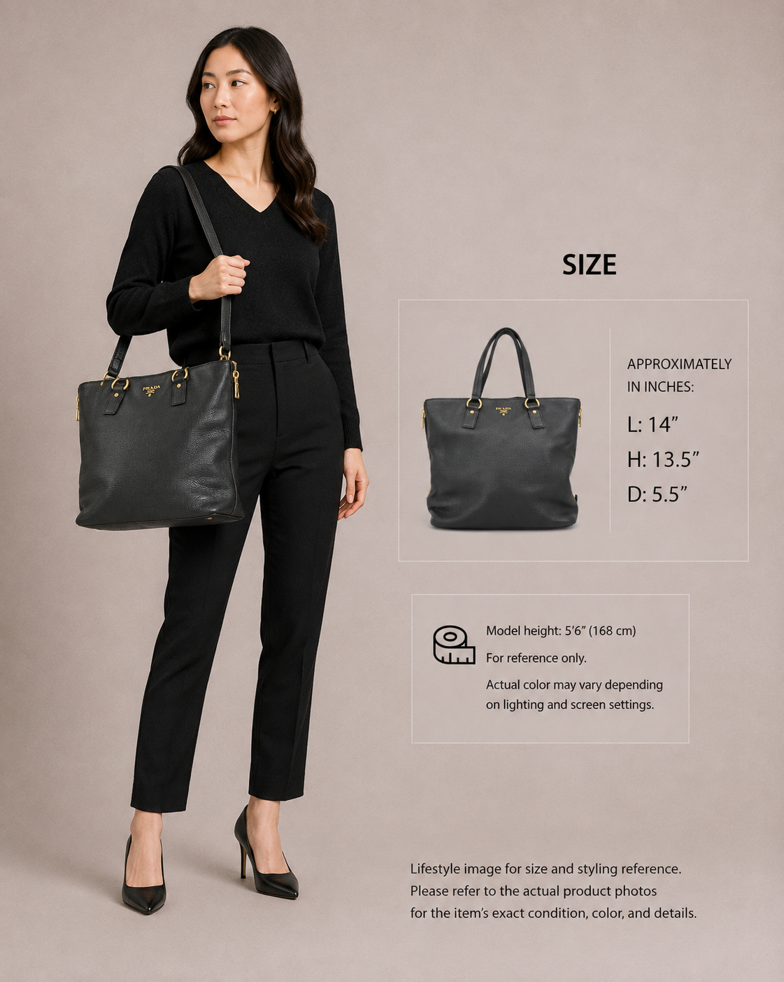 Pre-Owned Prada Daino Tote Bag Black
