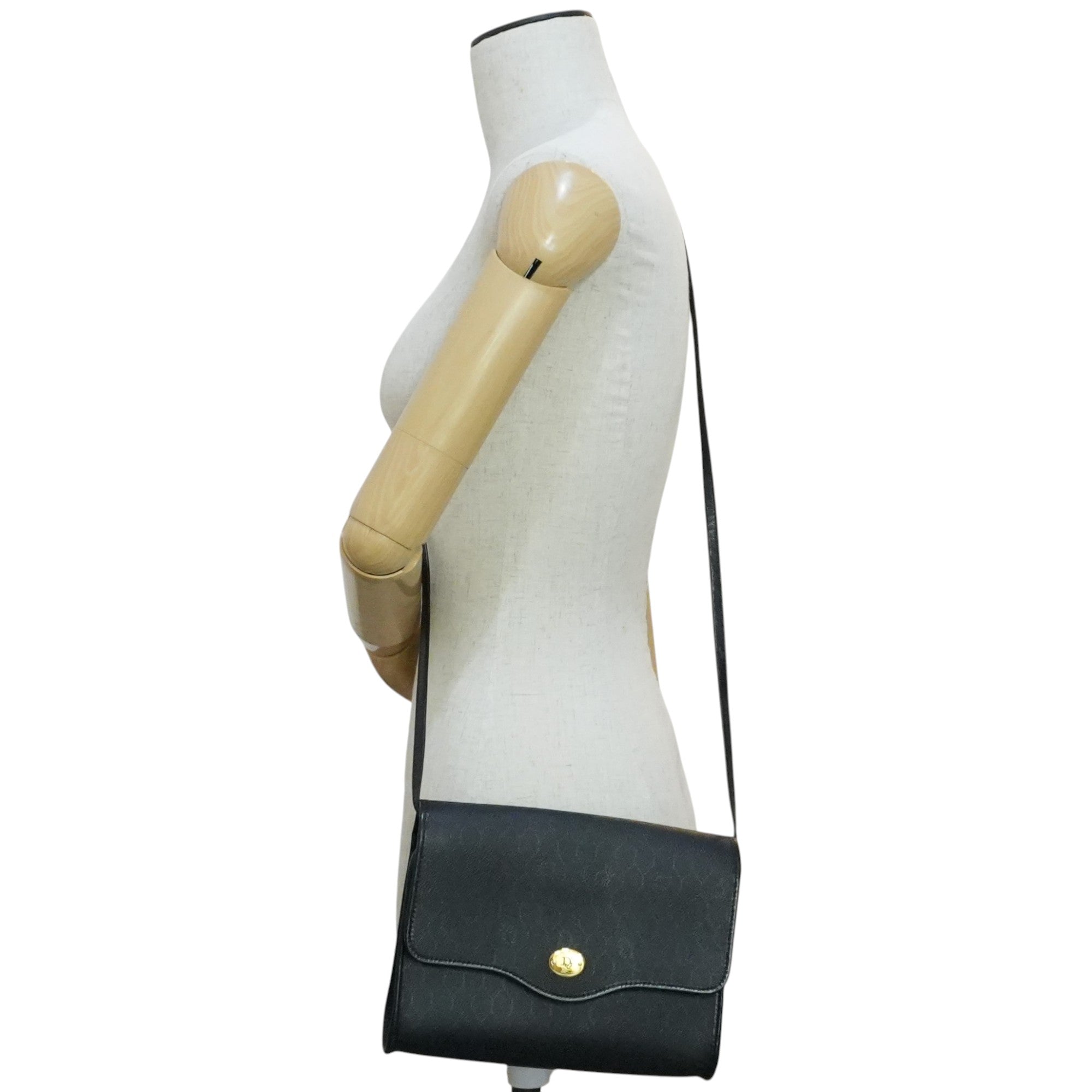 Pre-owned Christian Dior Honeycomb Shoulder Bag Black