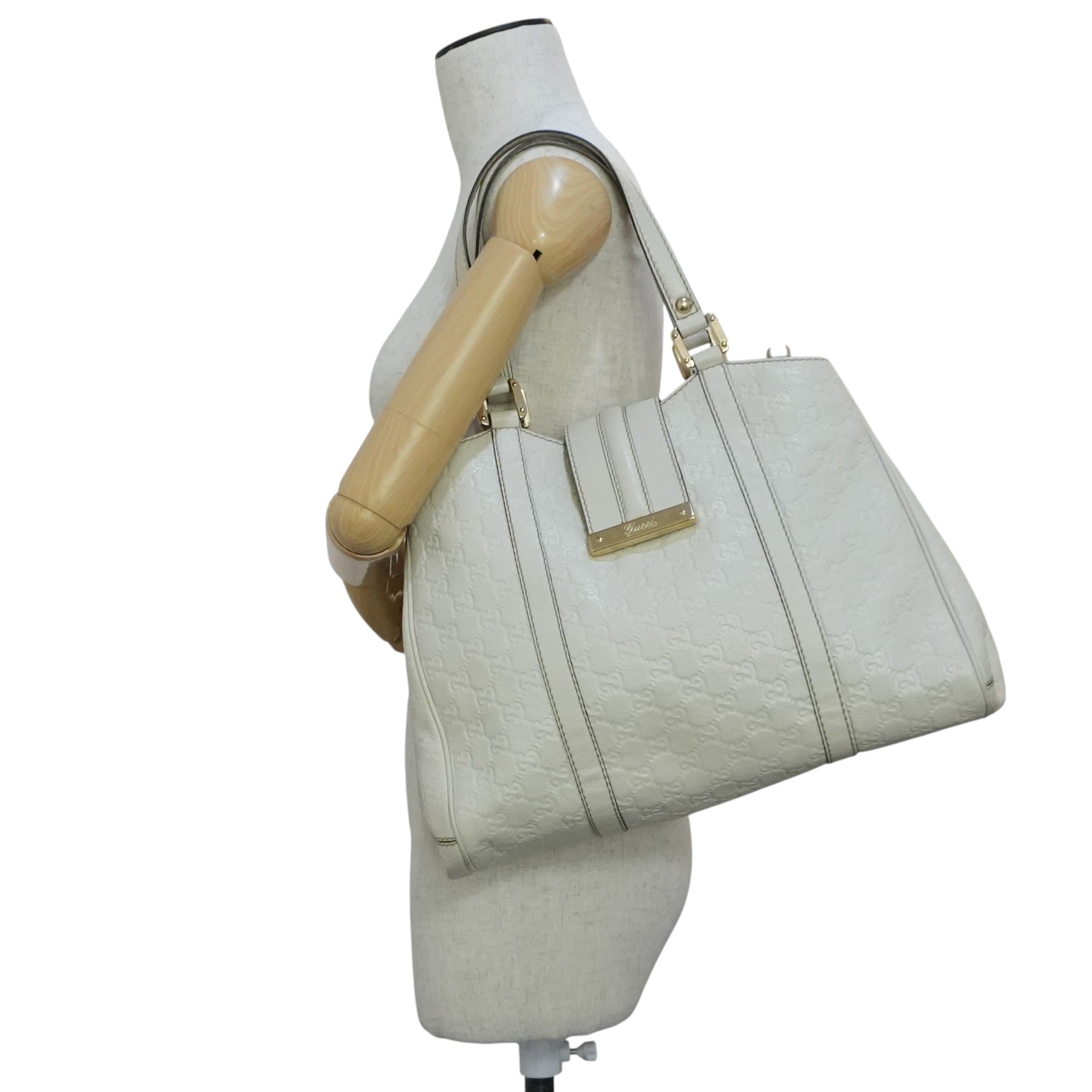 Pre-owned Gucci New Ladies Tote Bag White