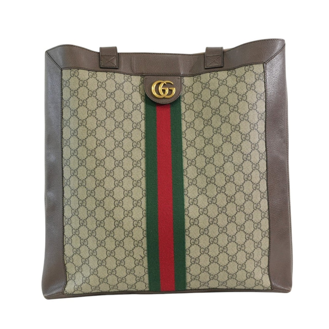 Pre-owned Gucci Ophidia Vertical Tote Bag Brown
