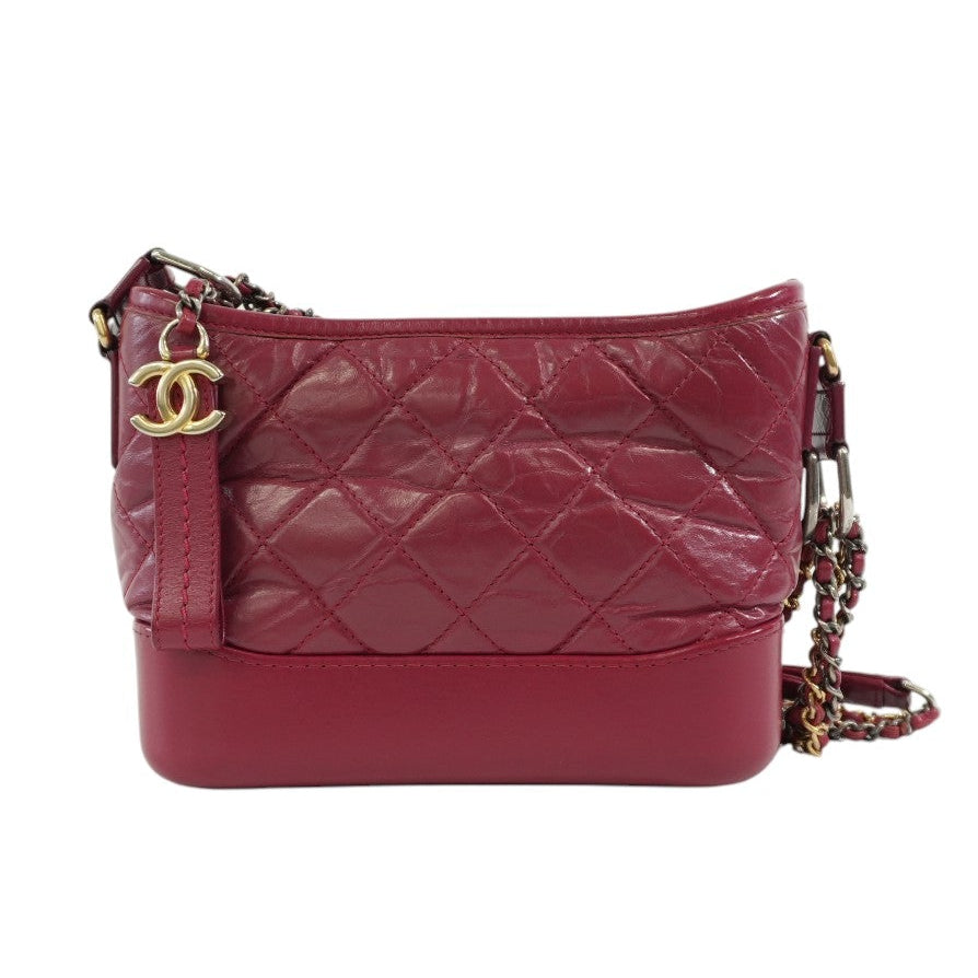 Pre-owned Chanel Gabrielle Hobo Chain Shoulder Bag Pink