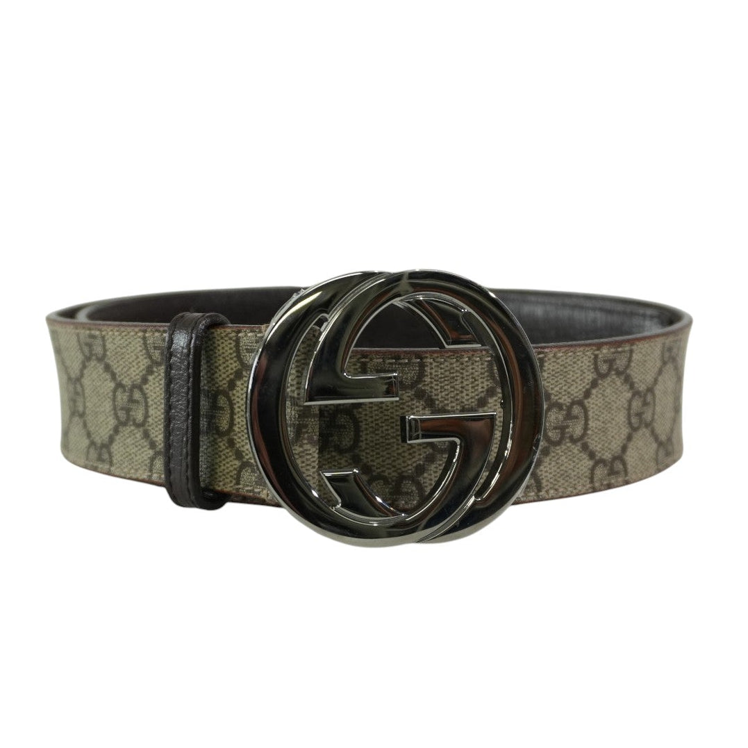 Pre-owned Gucci Guccisima Belt Size 85 Brown