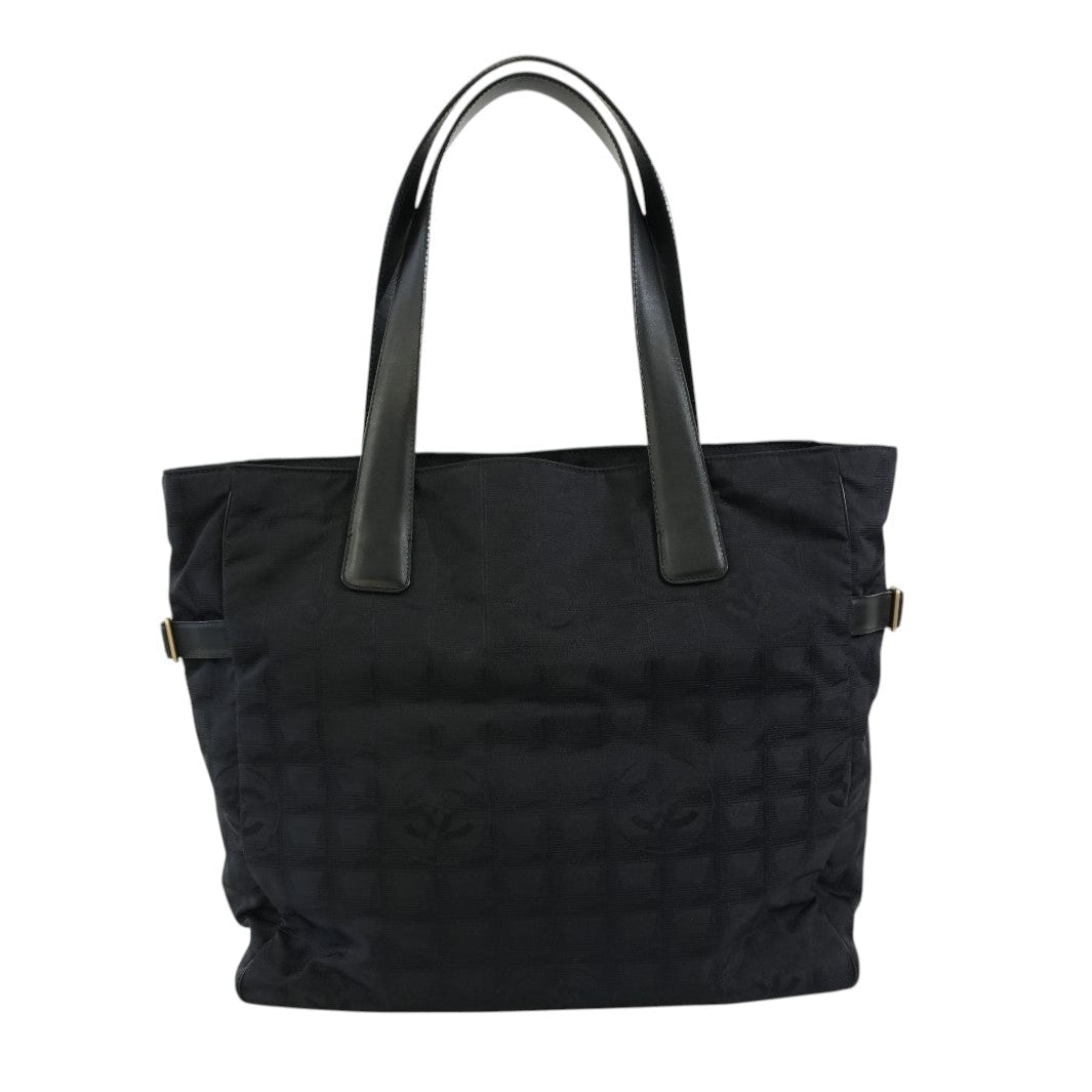 Pre-owned Chanel Nylon Travel Tote Bag Black