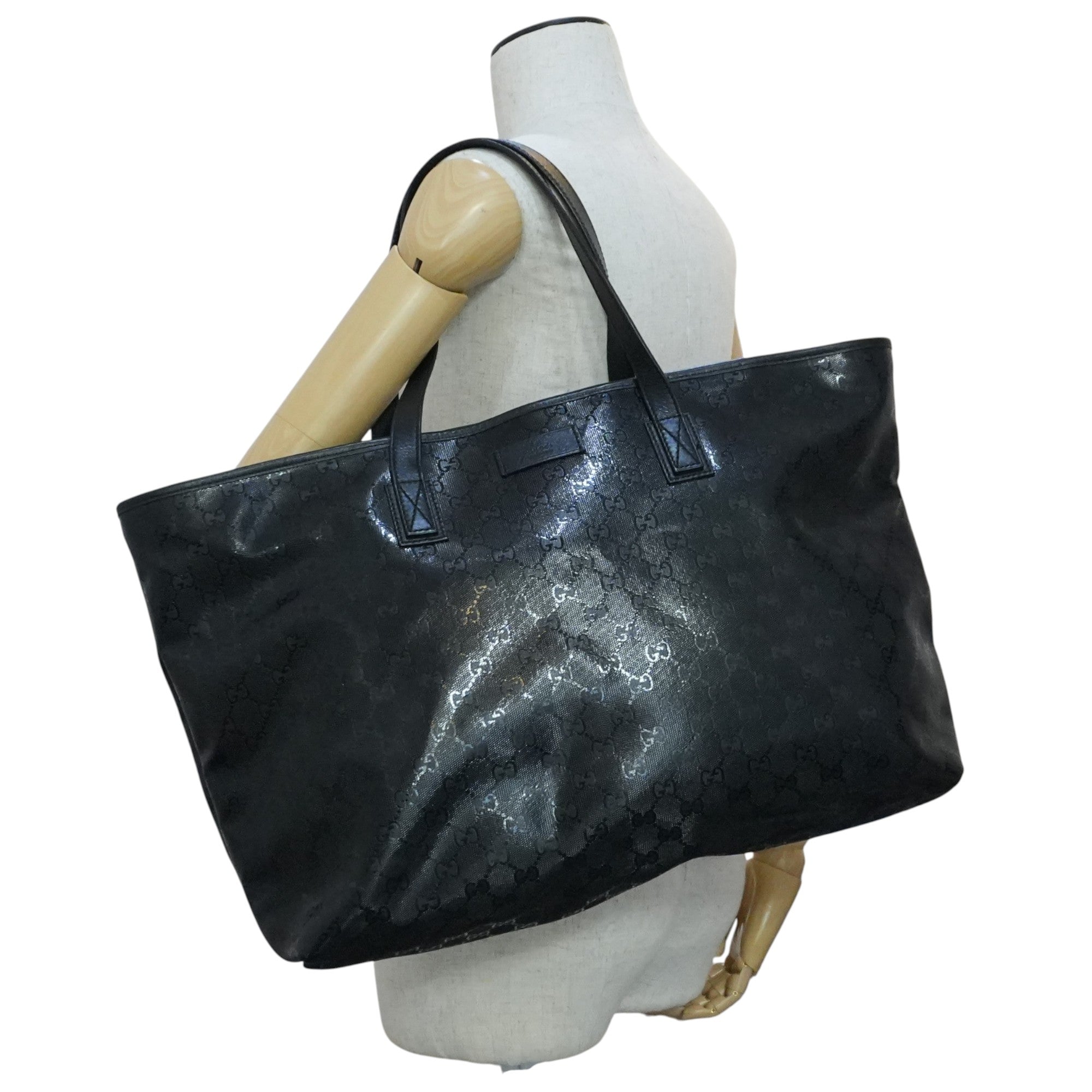 Pre-owned Gucci Guccisima Tote Bag Black