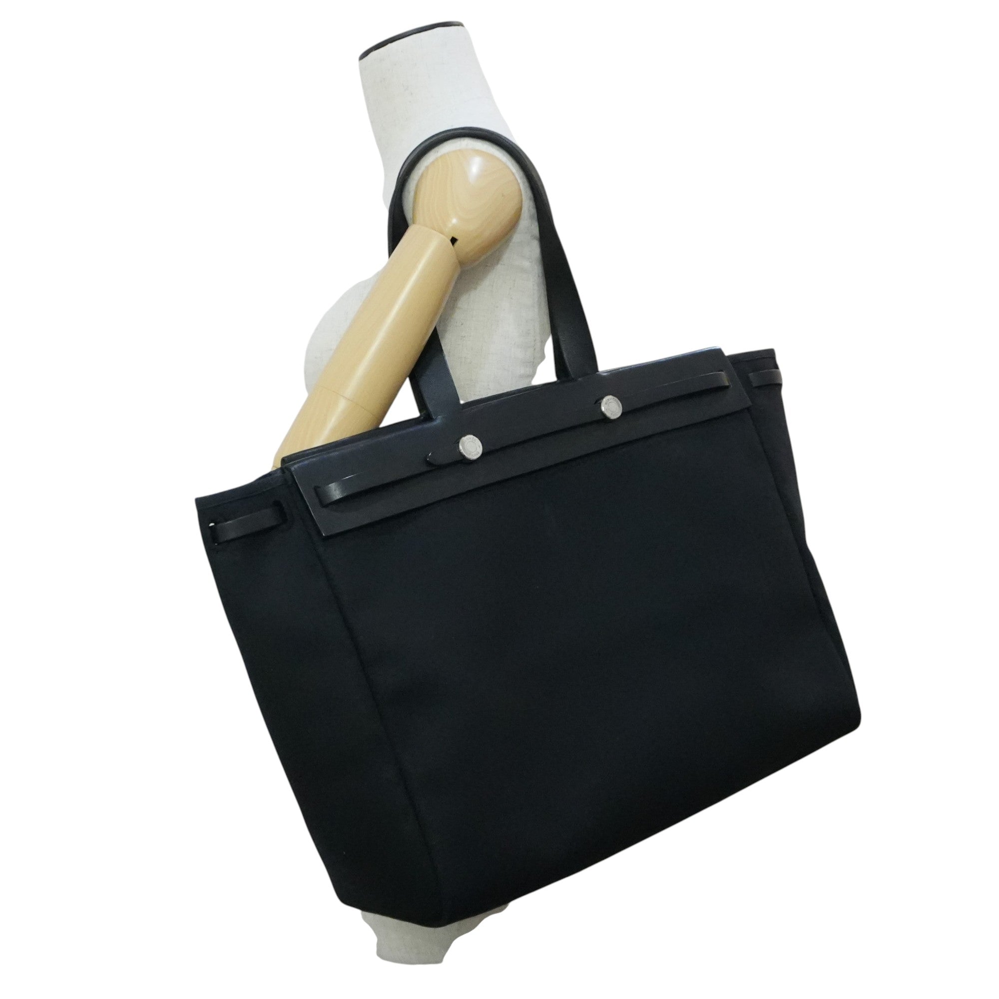 Pre-owned Hermes Herbag Cabas GM Tote Bag Black