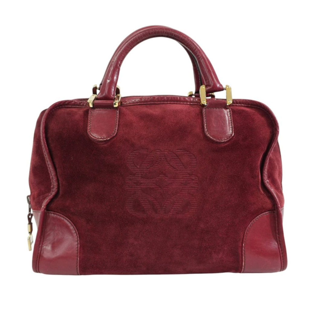 Pre-owned Loewe Leather Amazona Handbag Red