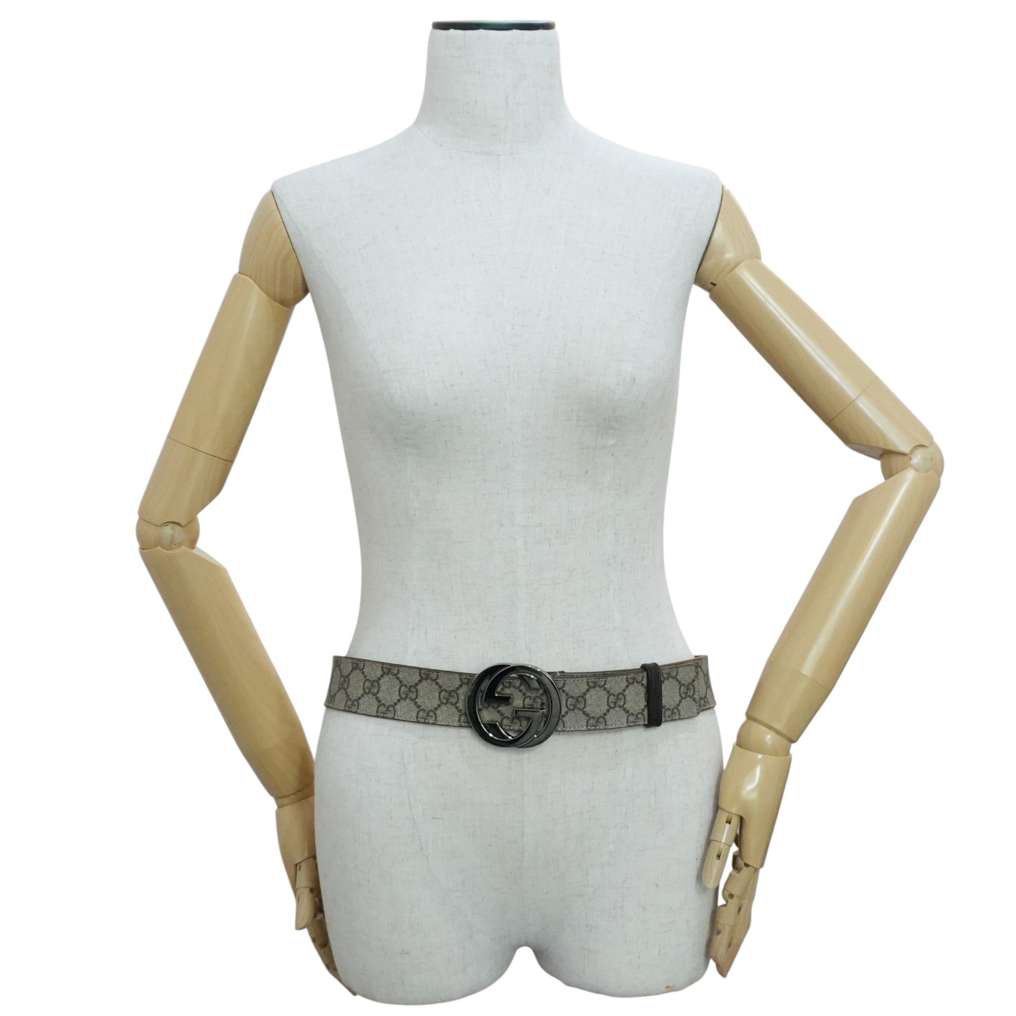 Pre-owned Gucci Guccisima Belt Size 85 Brown