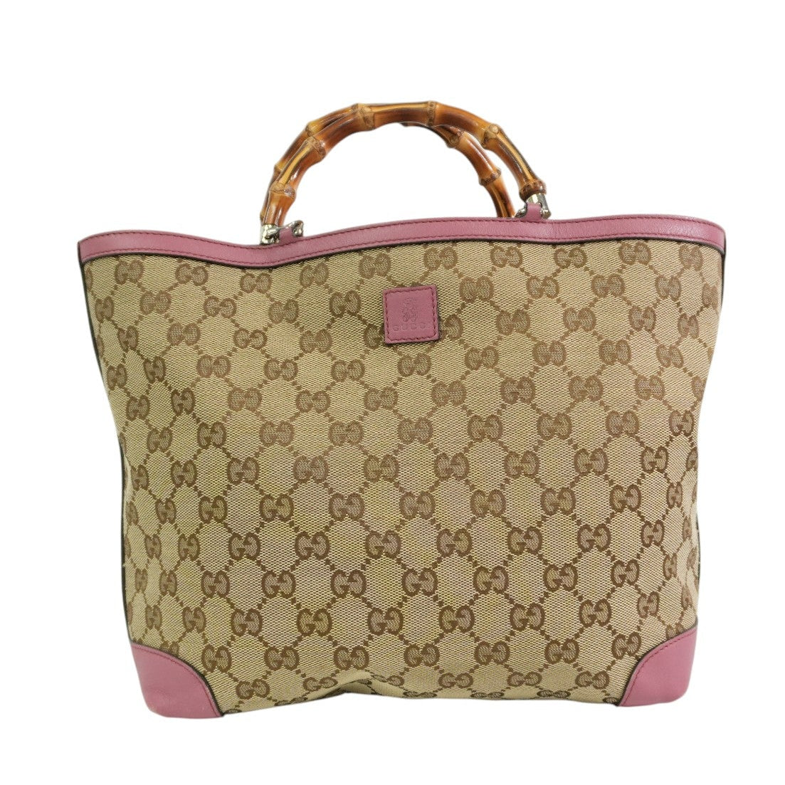 Pre-owned Gucci Bamboo Guccisima Handbag Pink