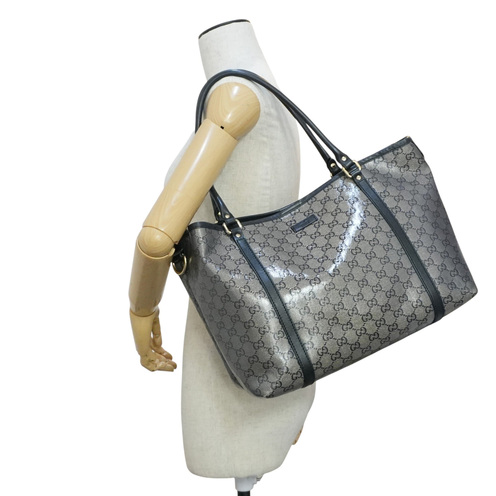 Pre-owned Gucci Joy Tote Bag Black and Silver
