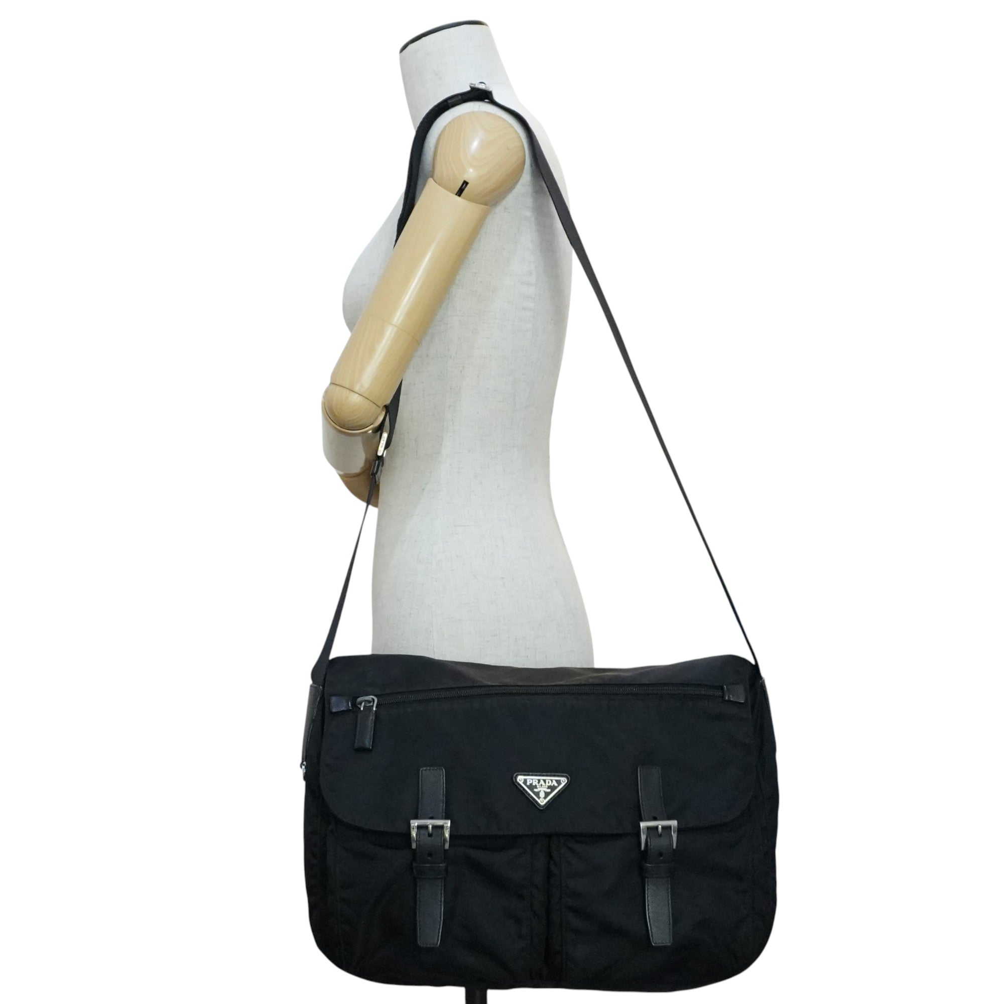 Pre-owned Prada Nylon Crossbody Bag Black