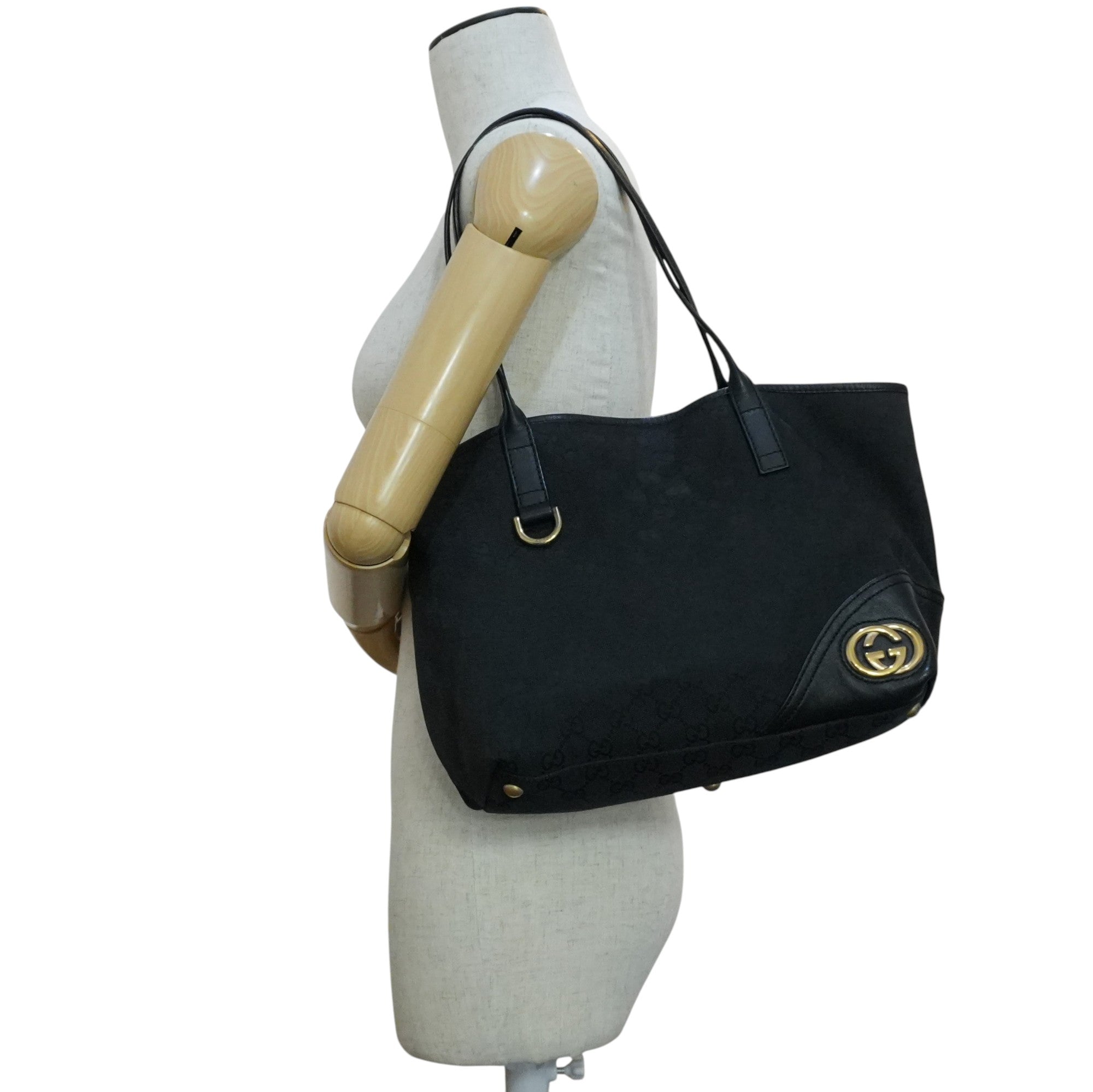 Pre-owned Gucci Guccisima Tote Bag Black