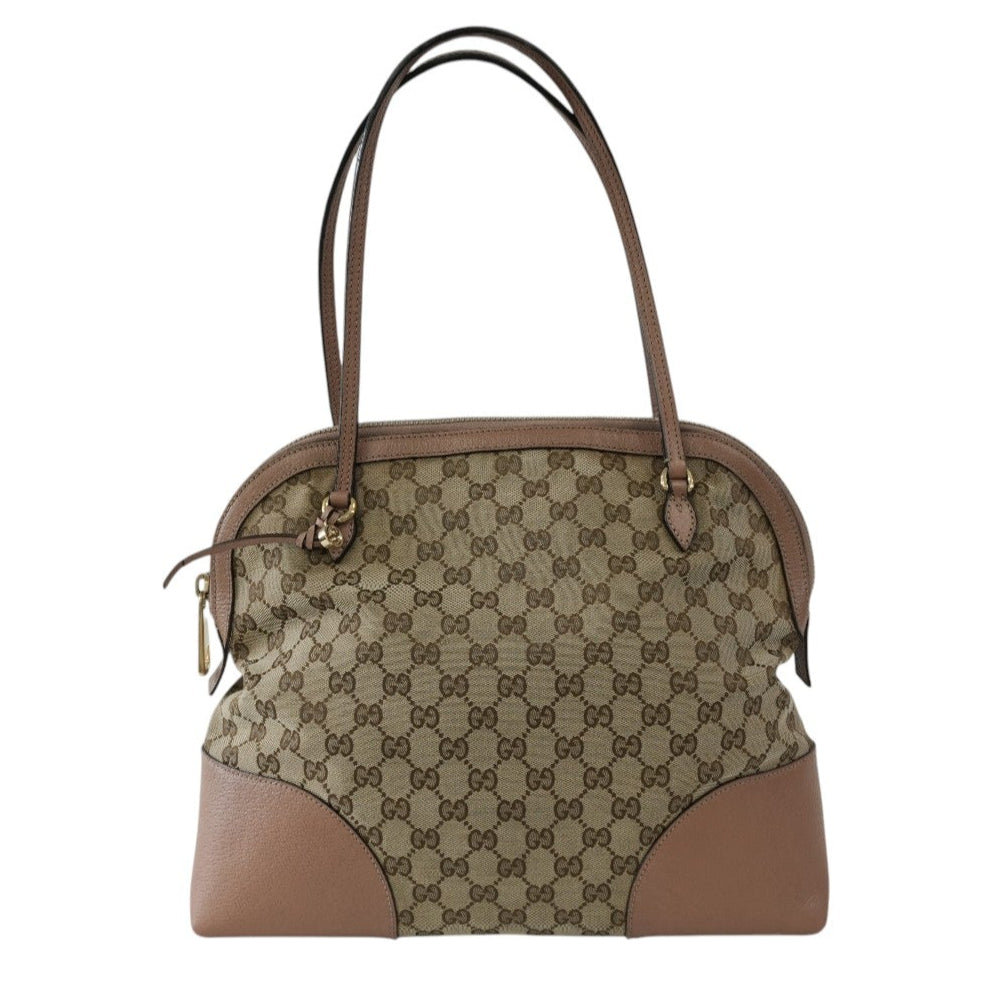 Pre-owned Gucci Fabric Canvas Guccisima Tote Bag Pink