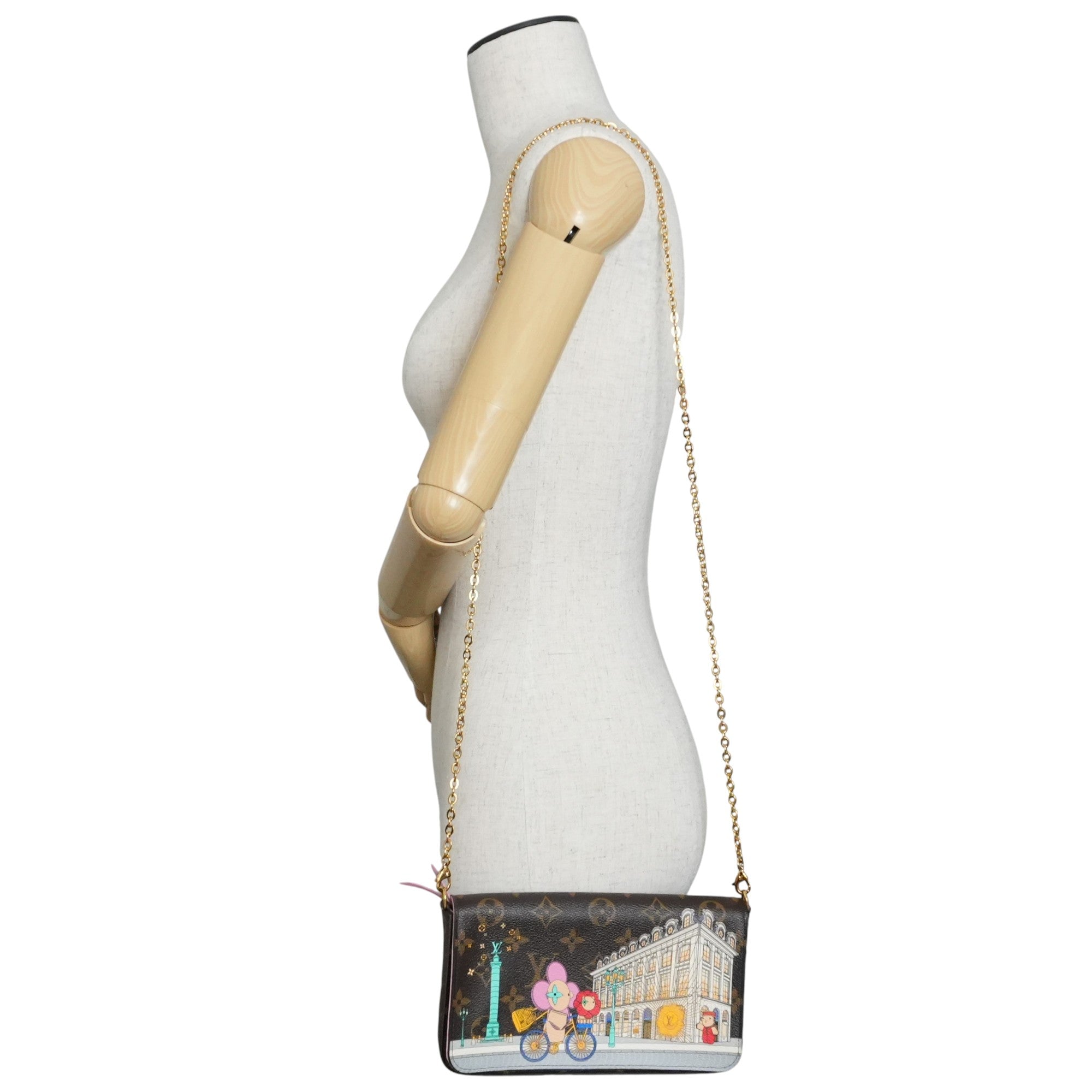 Pre-owned Louis Vuitton Monogram Felicie Pochette Vivienne Shoulder Bag