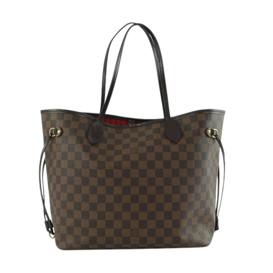 Louis Vuitton Damier Ebene Neverfull MM Tote Bag Used